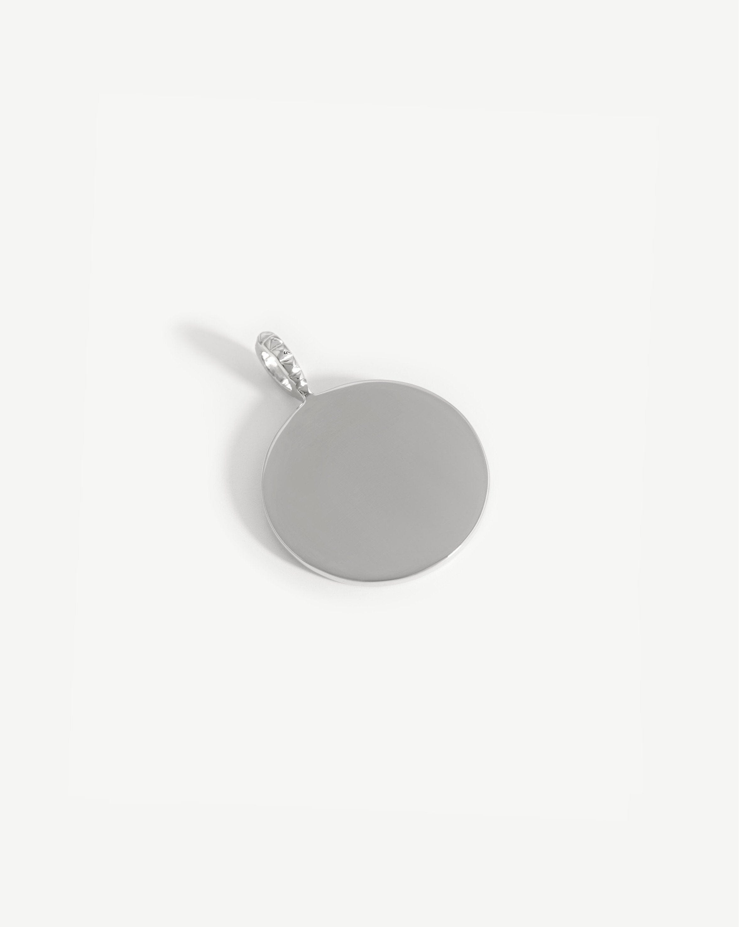 Engravable Large Round Disc Pendant Charms & Pendants Missoma 
