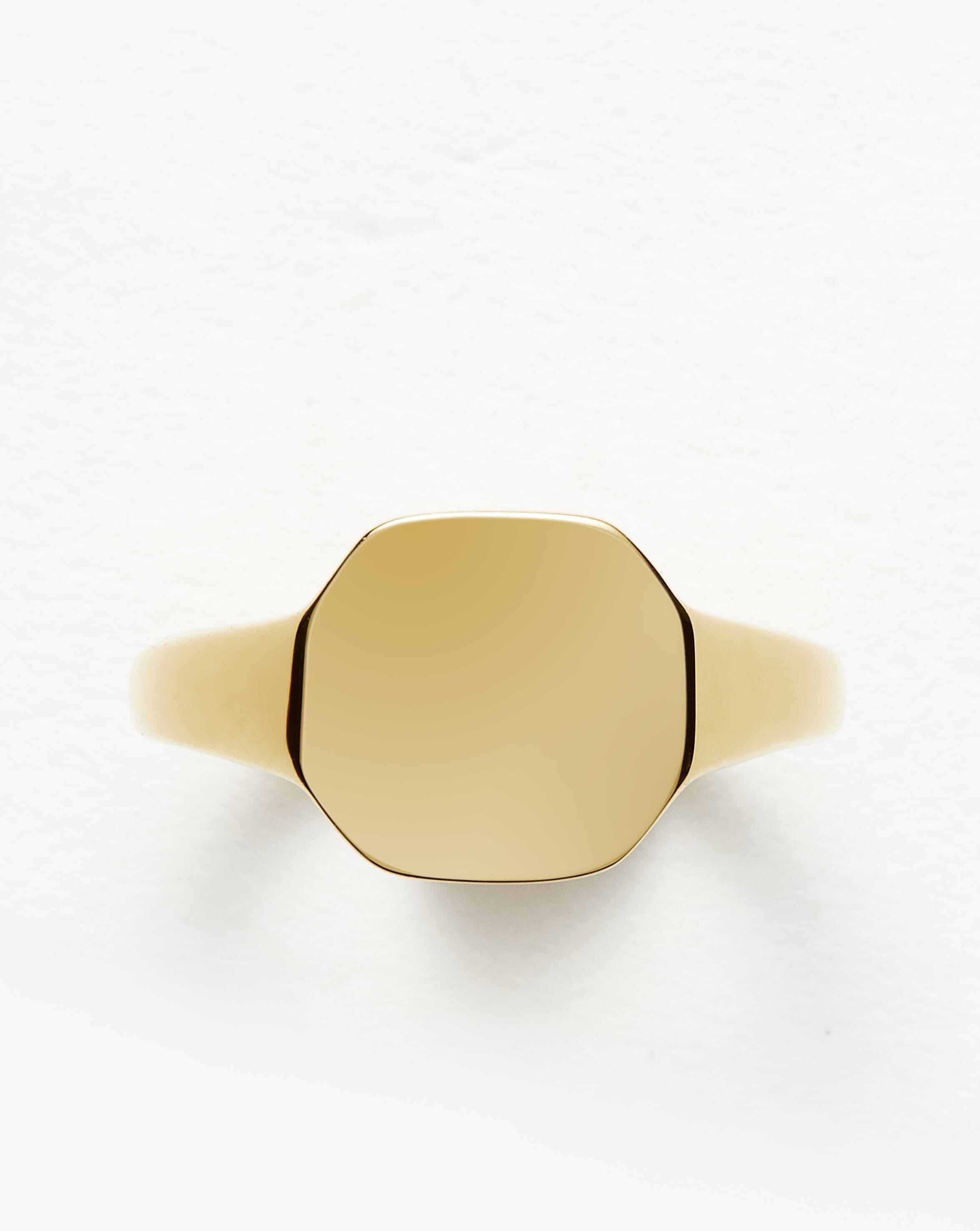 Engravable Octa Signet Ring | 18ct Gold Plated Vermeil Rings Missoma 