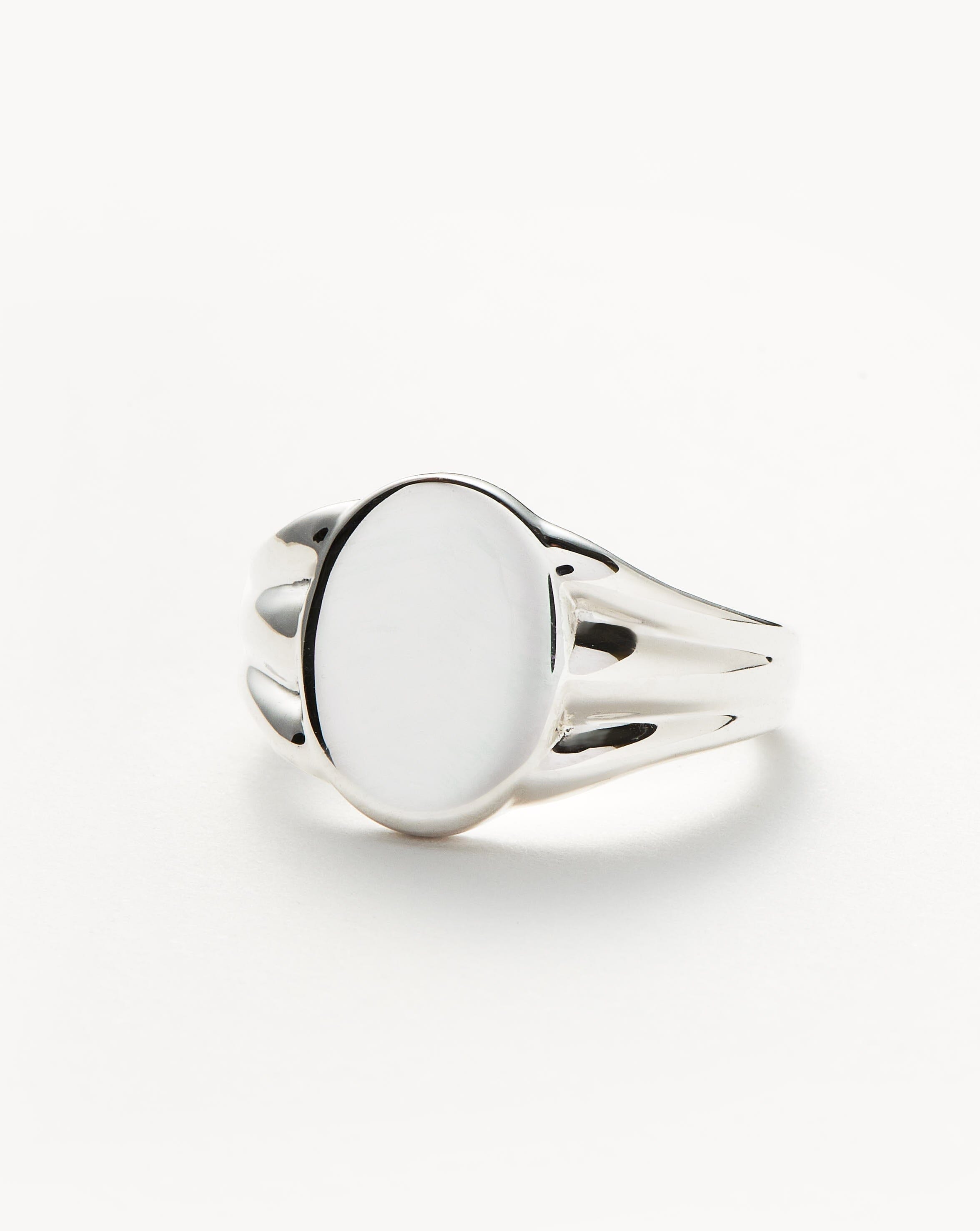 Engravable Oval Signet Ring | Sterling Silver Rings Missoma 