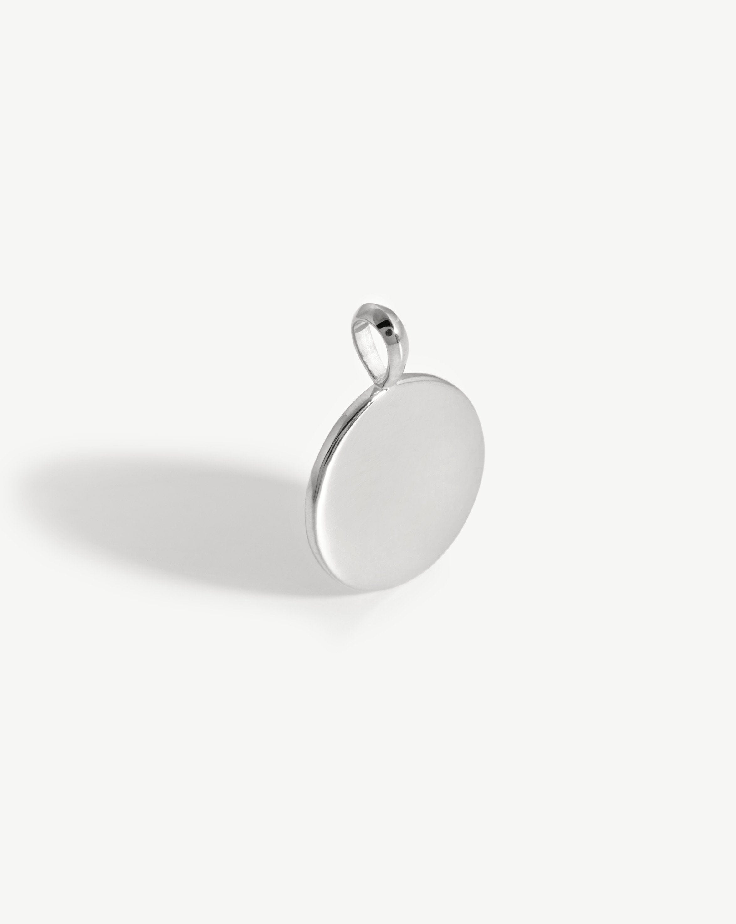 Engravable Round Disc Pendant | Sterling Silver Charms & Pendants Missoma 
