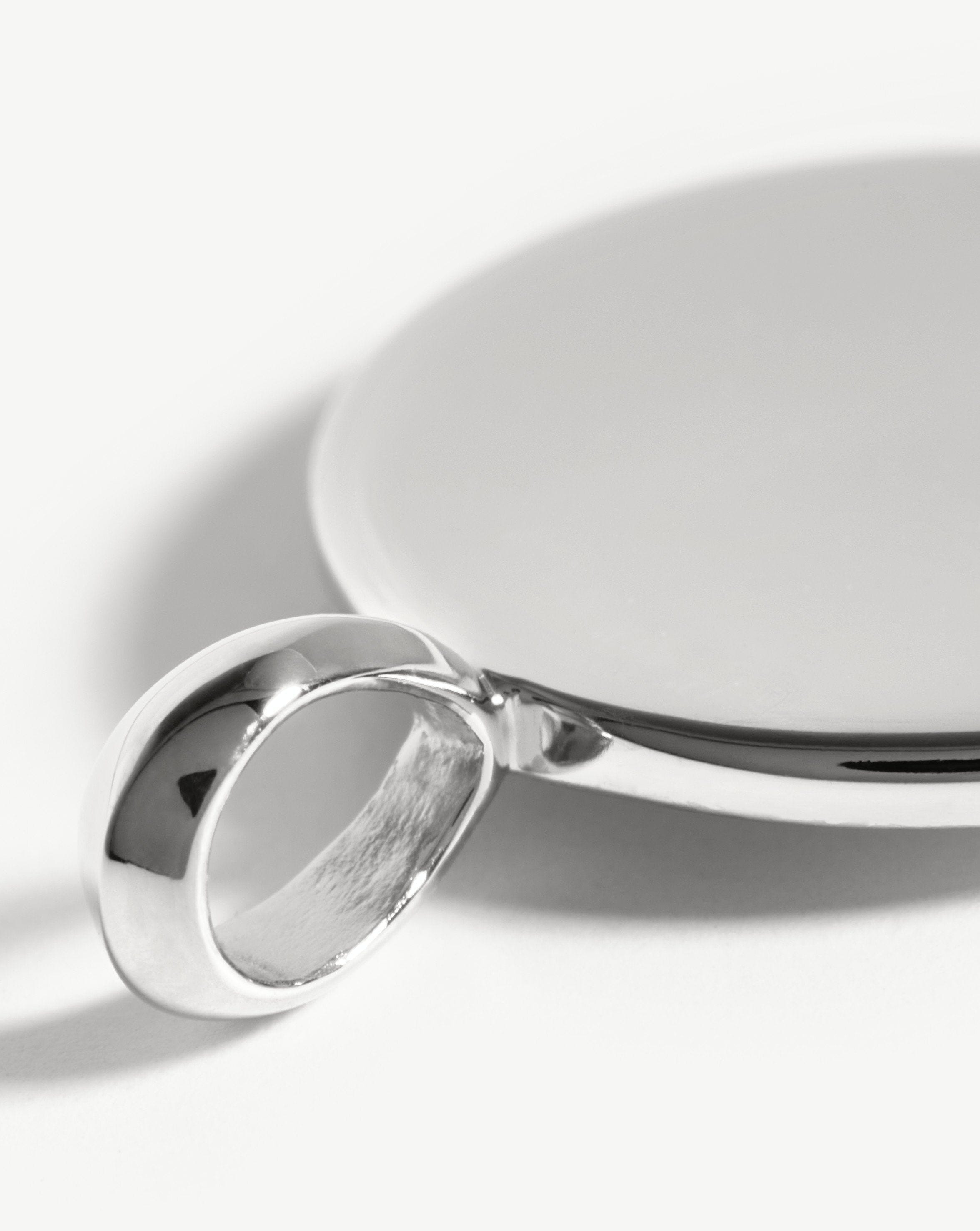 Engravable Round Disc Pendant | Sterling Silver Charms & Pendants Missoma 