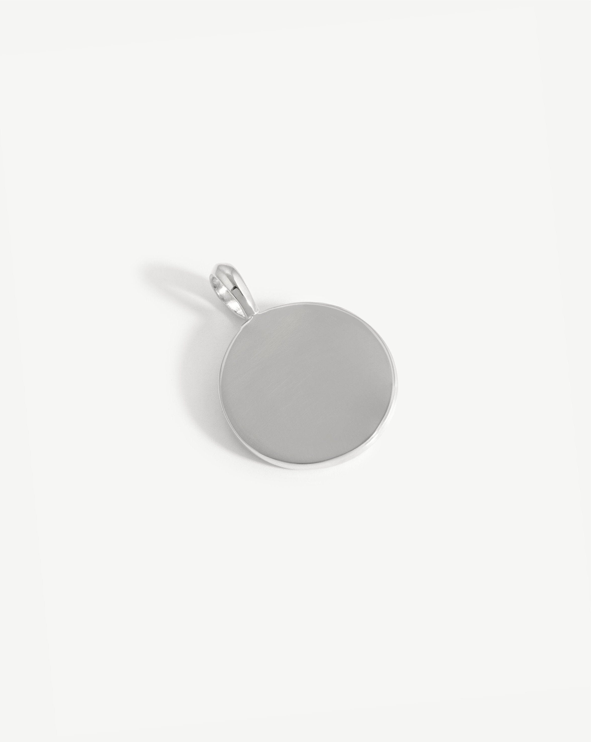 Engravable Round Disc Pendant | Sterling Silver Charms & Pendants Missoma 