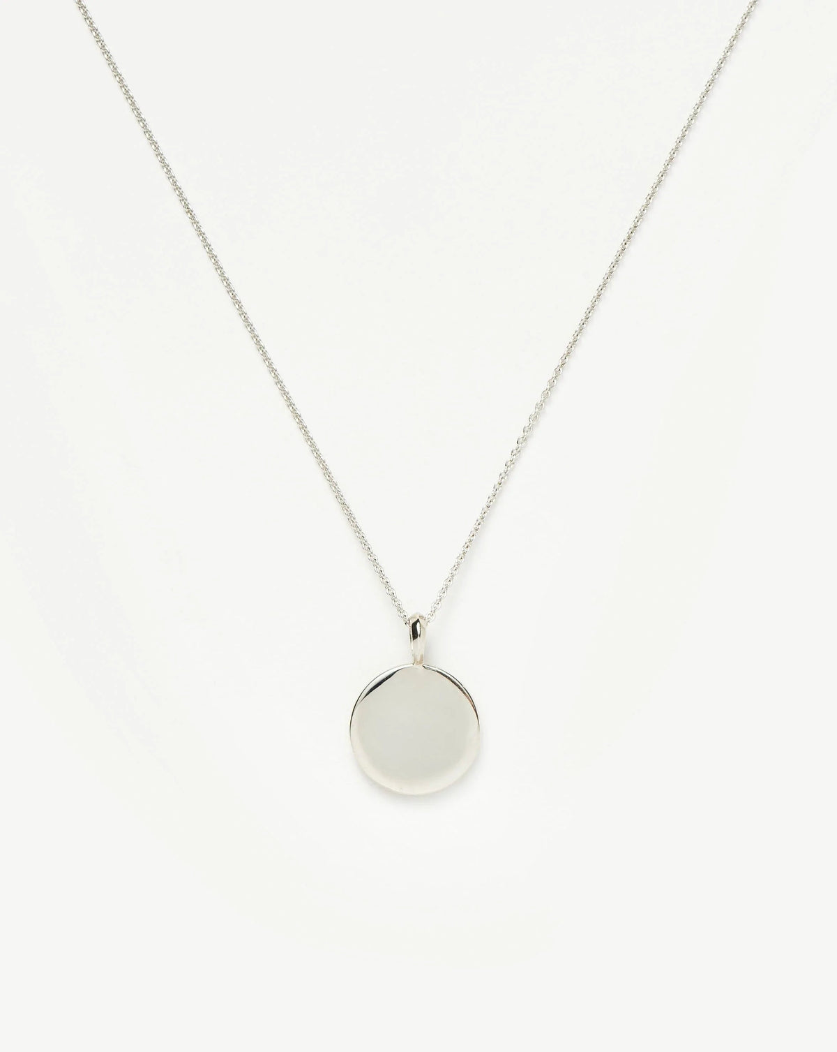 Engravable Round Necklace Sterling