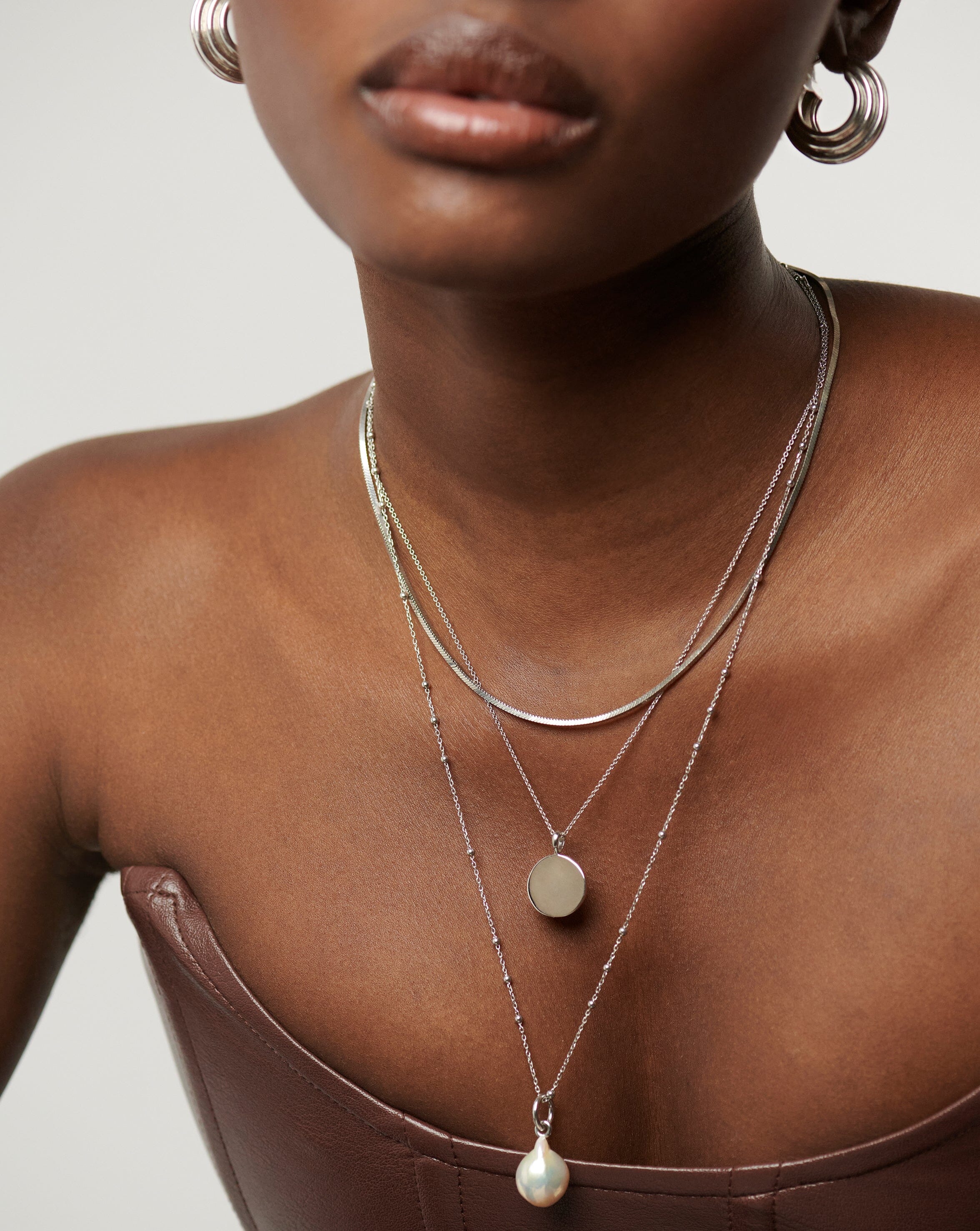 Engravable Round Necklace | Sterling Silver Necklaces Missoma 