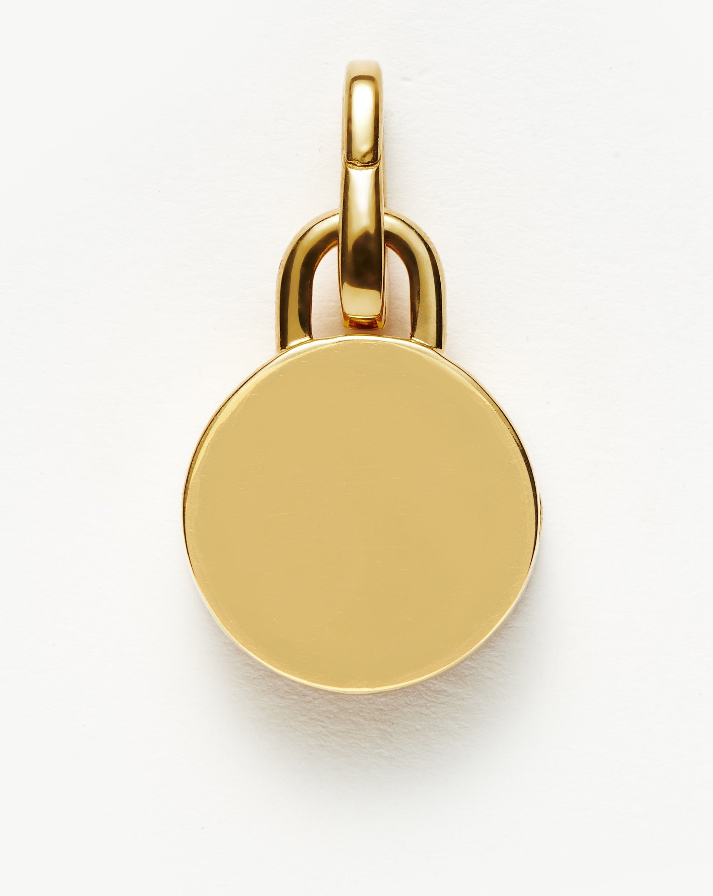 Engravable Round Ridge Locket Clip-On Pendant Charms & Pendants Missoma 