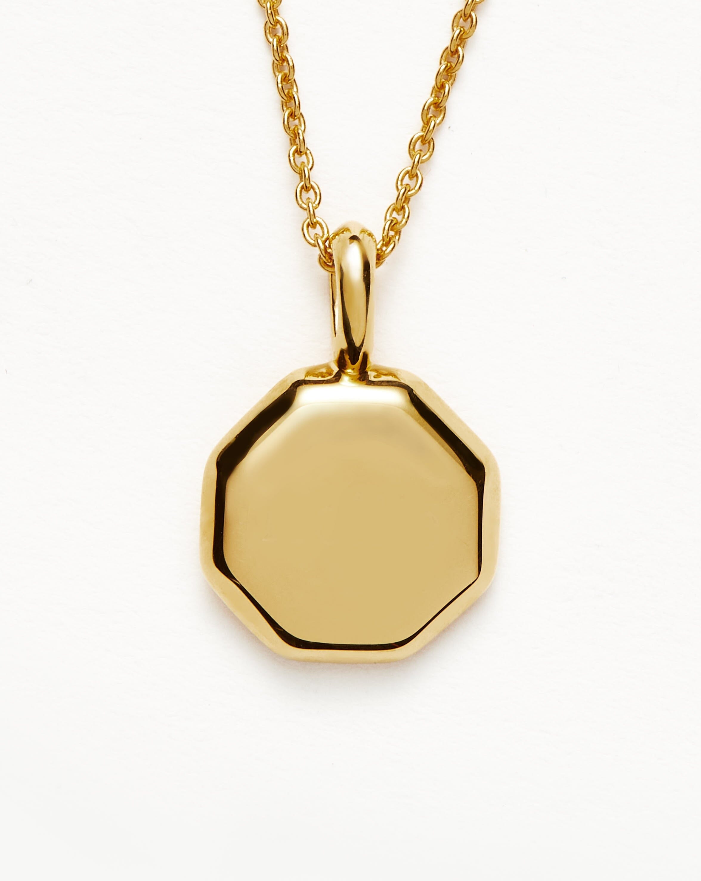 Engravable Short Mini Octagon Necklace | 18ct Gold Plated Vermeil Necklaces Missoma 