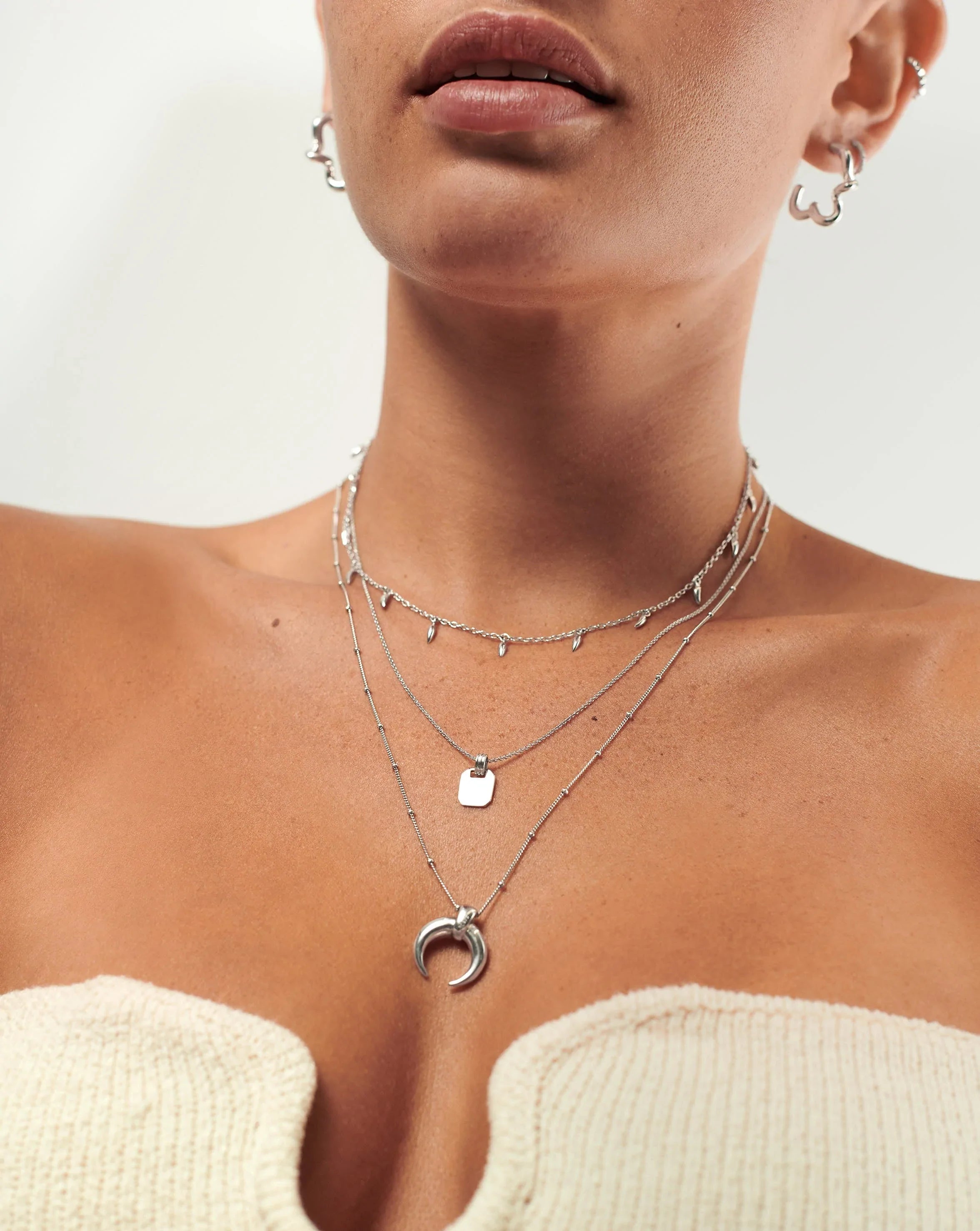 Engravable Small Tag Pendant Necklace | Sterling Silver Necklaces Missoma 