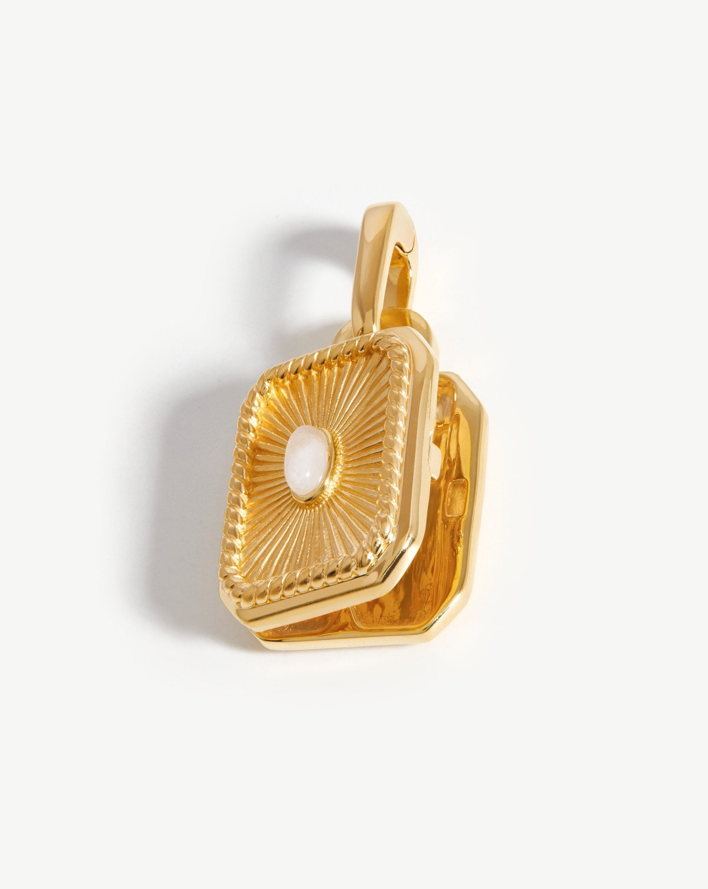 Engravable Square Locket Clip-On Pendant Charms & Pendants Missoma 
