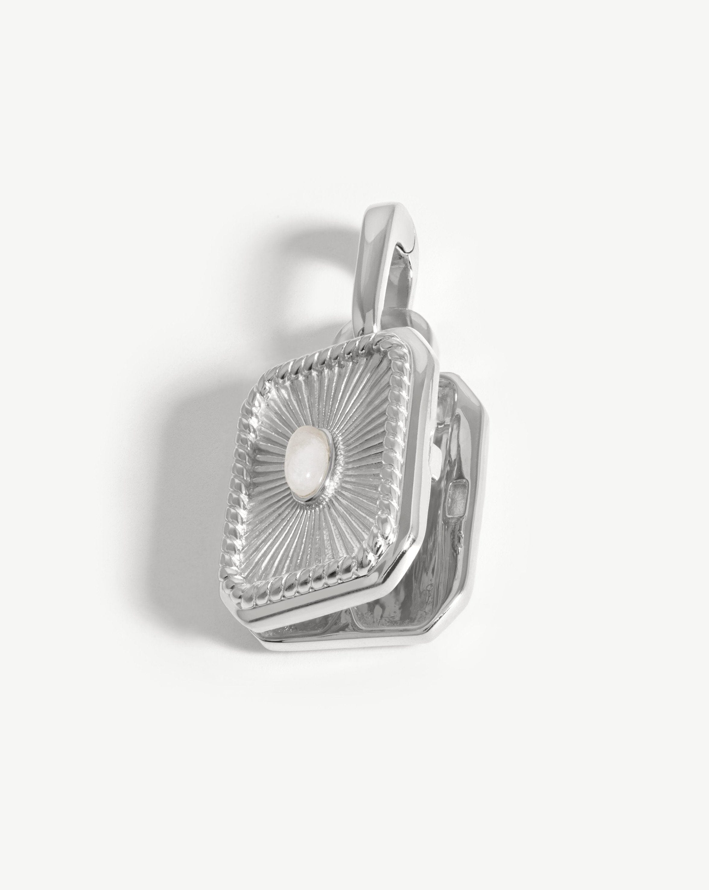 Engravable Square Locket Clip-On Pendant Charms & Pendants Missoma 