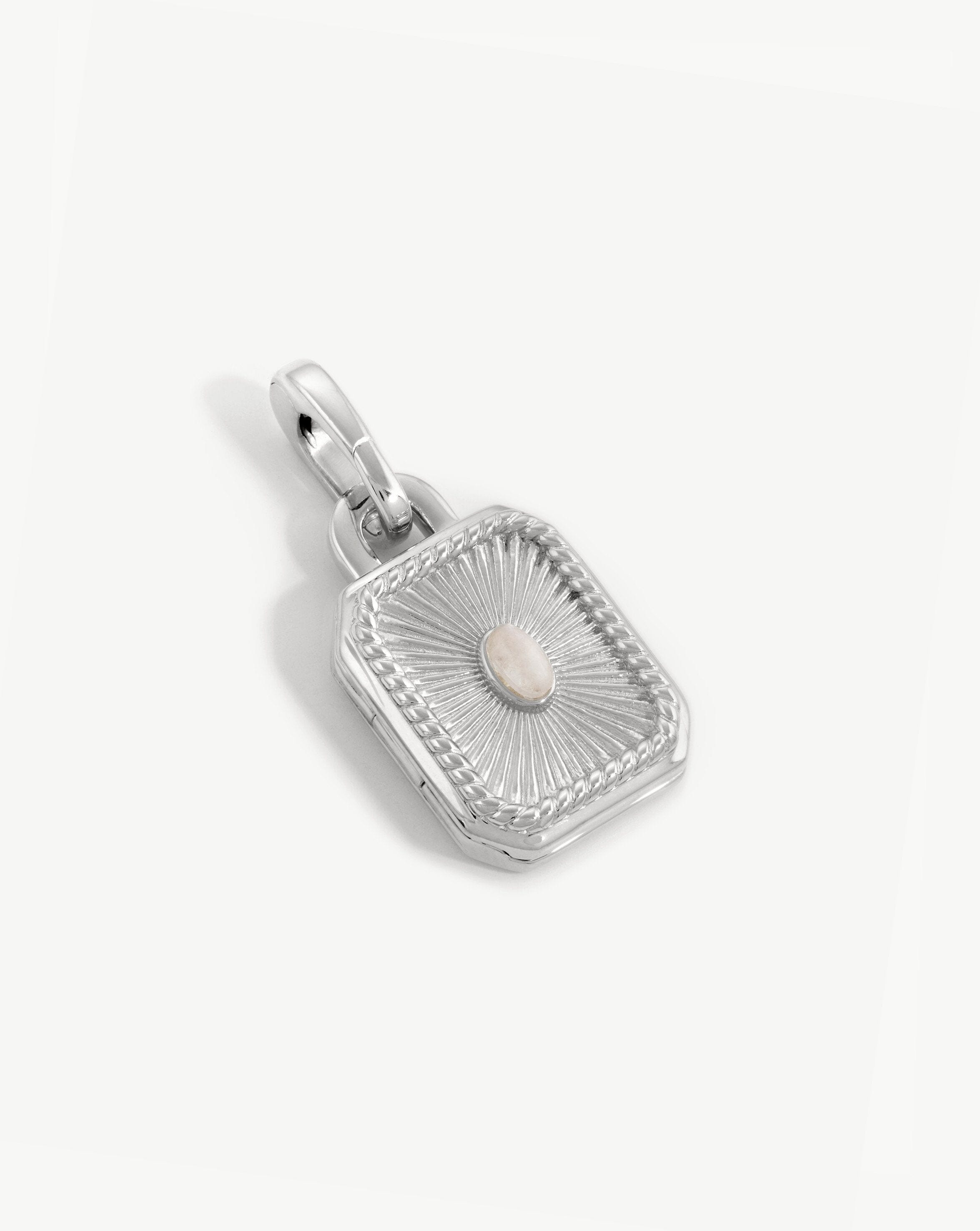 Engravable Square Locket Clip-On Pendant Charms & Pendants Missoma 