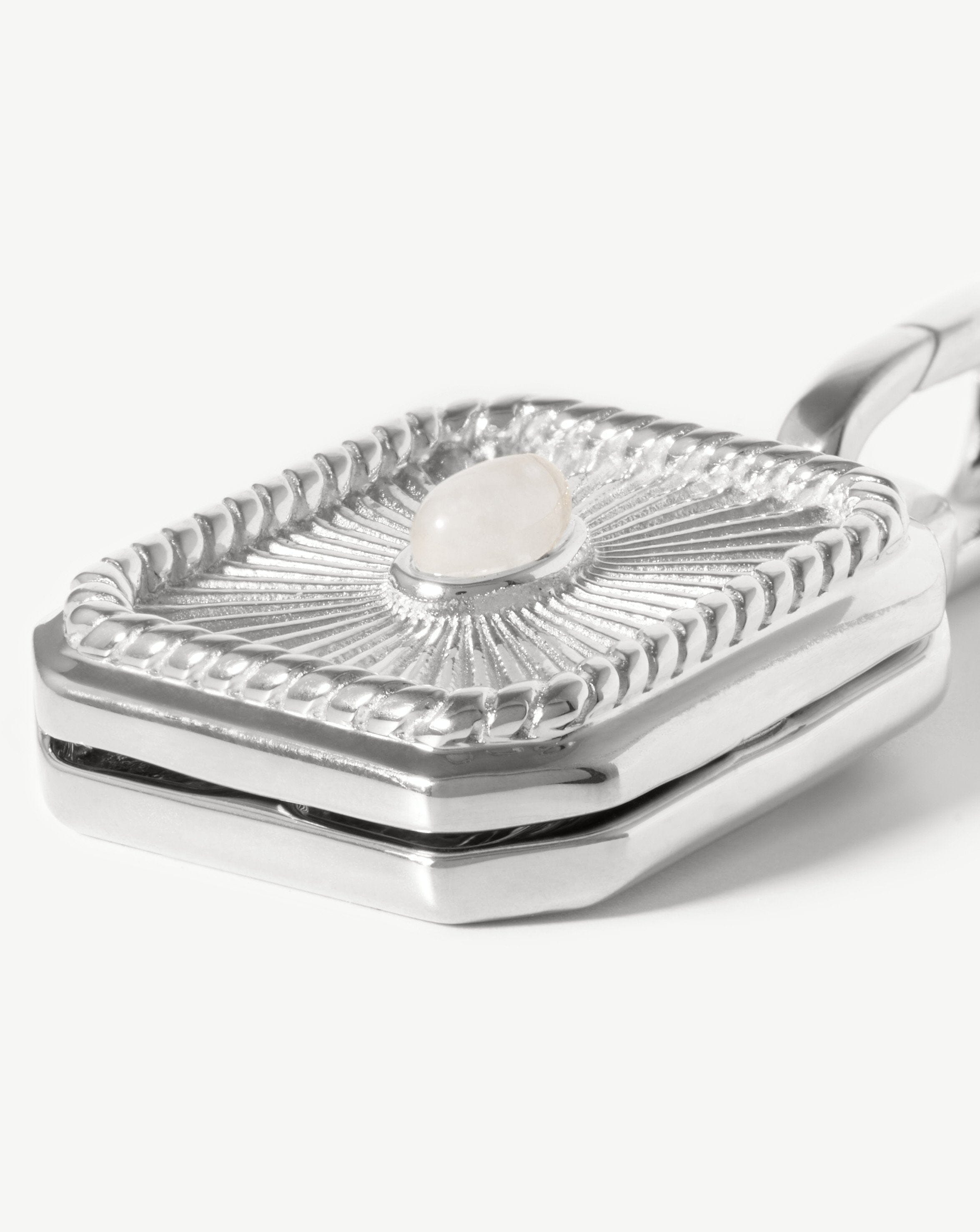 Engravable Square Locket Clip-On Pendant Charms & Pendants Missoma 
