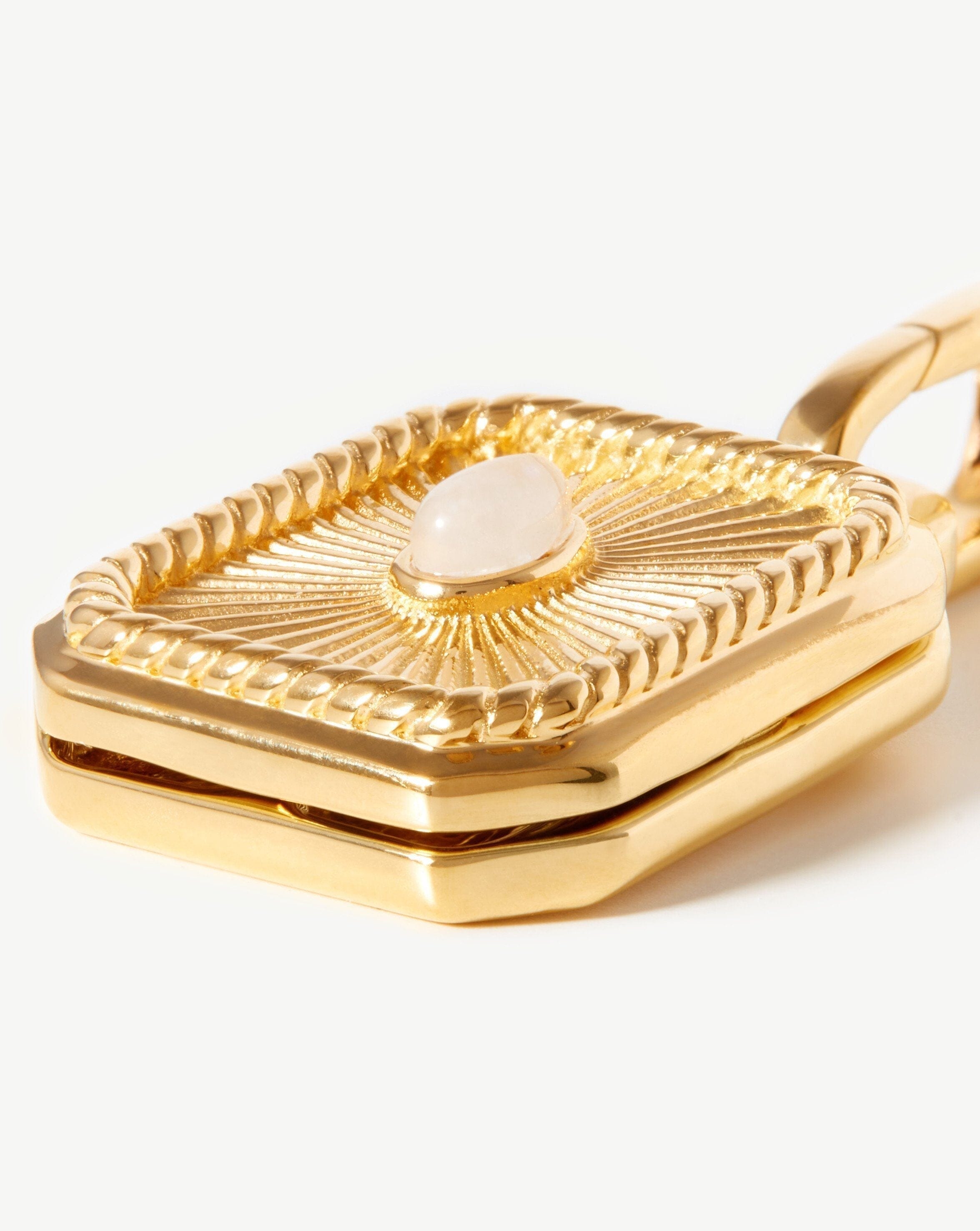 Engravable Square Locket Clip-On Pendant Charms & Pendants Missoma 