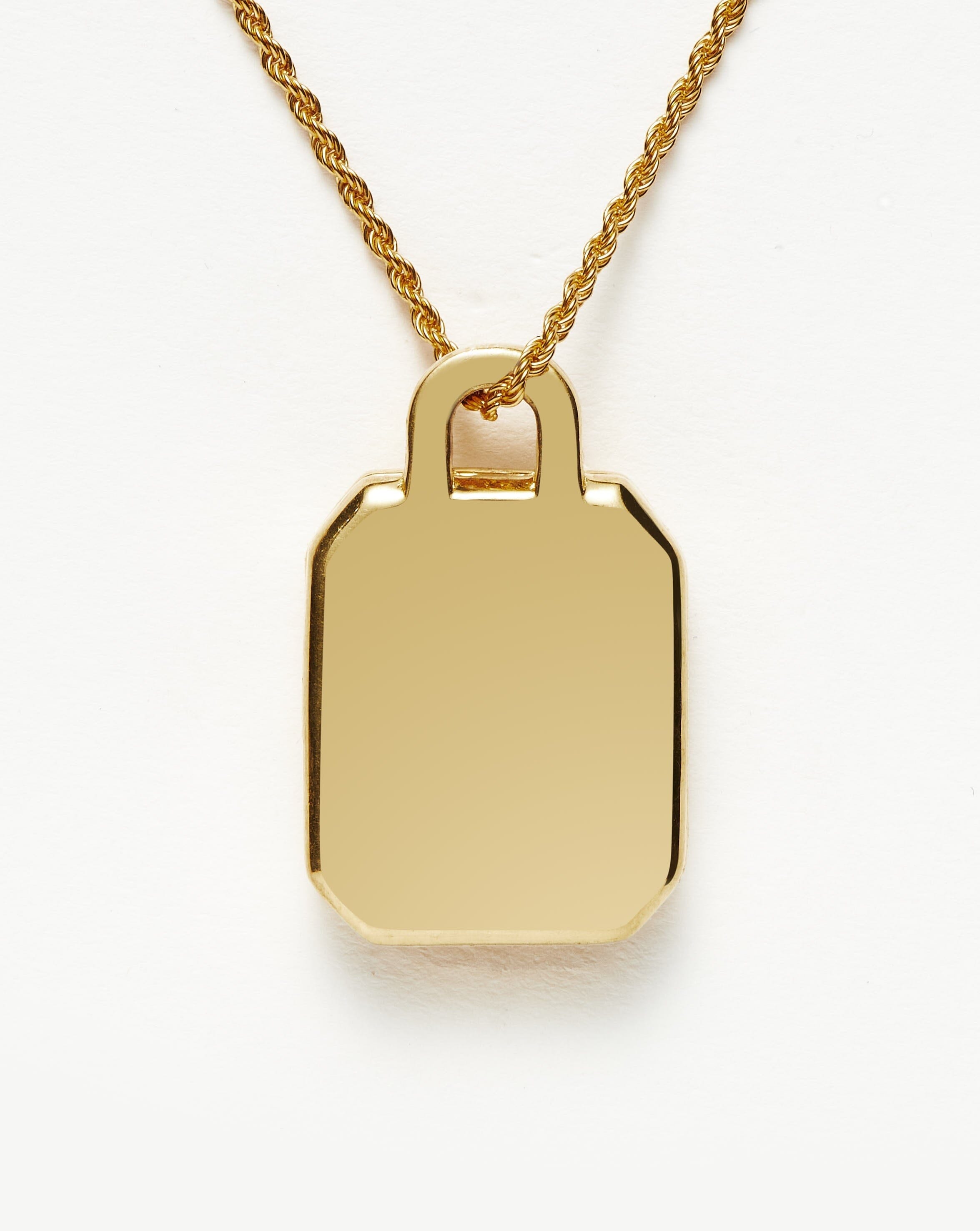 Engravable Square Locket Rope Necklace Necklaces Missoma 