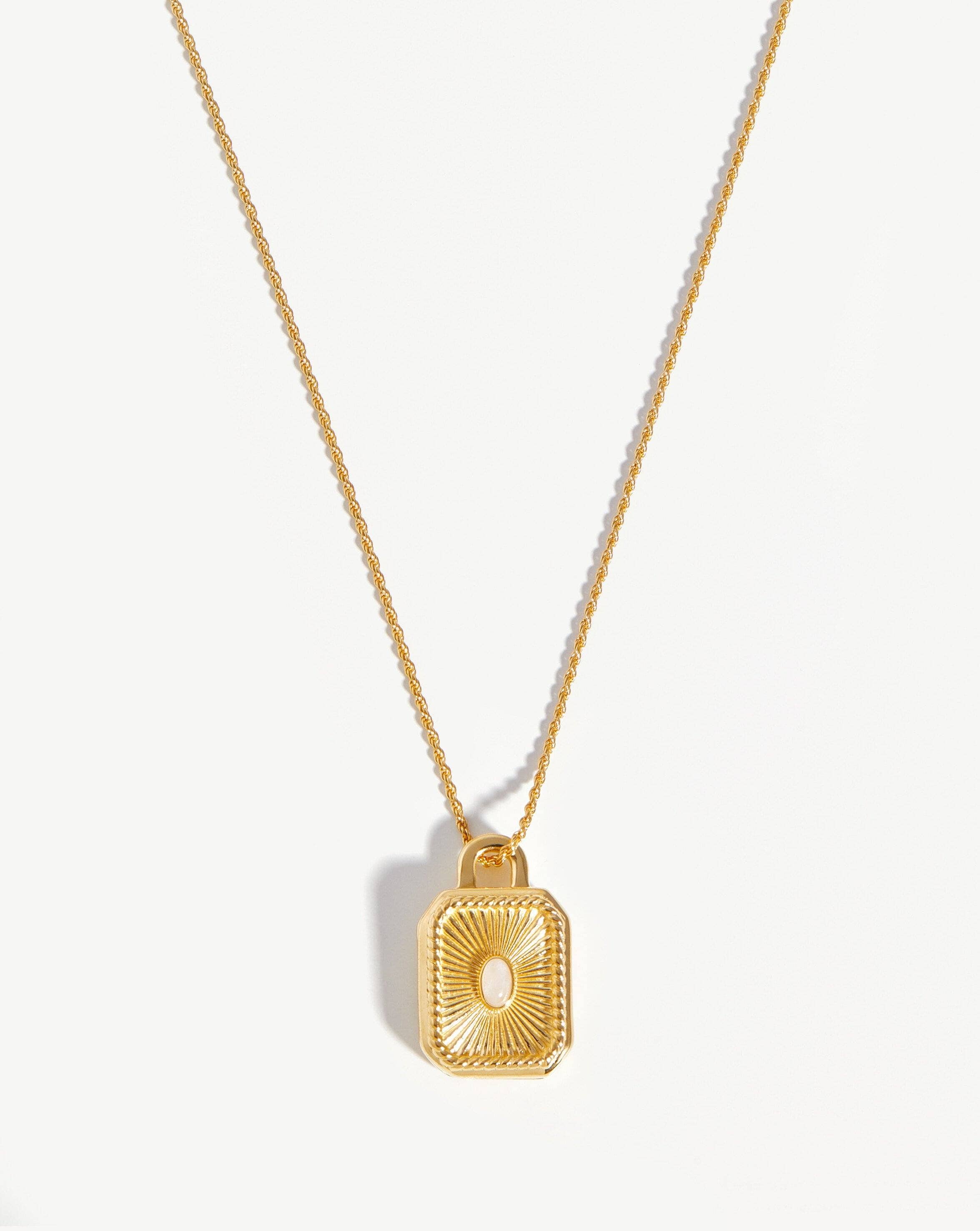 Engravable Square Locket Rope Necklace Necklaces Missoma 
