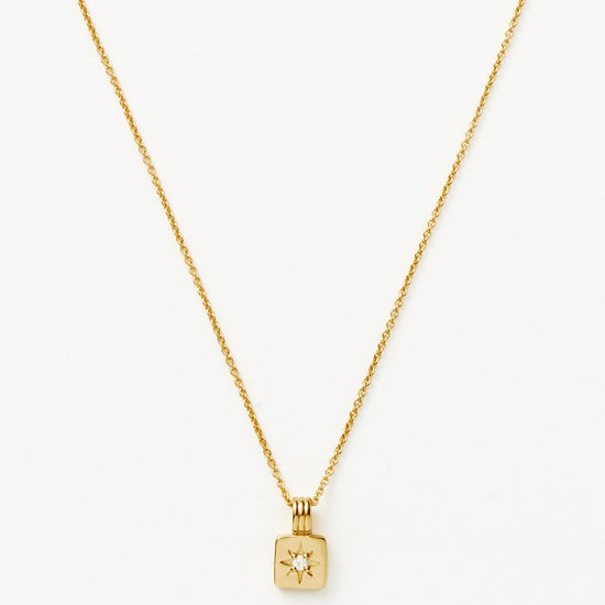 Engravable Star Ridge Pendant Necklace | 18ct Gold Plated Vermeil Necklaces Missoma 