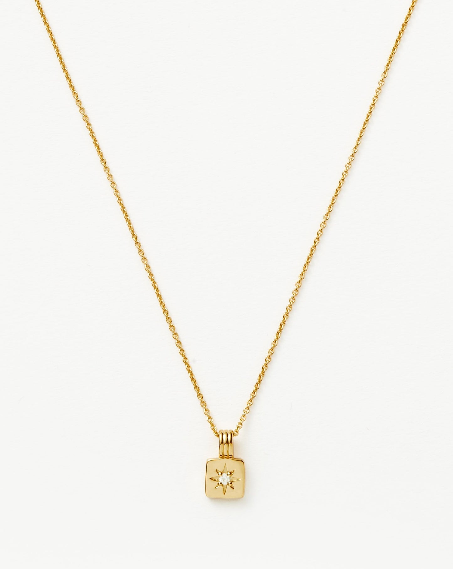 Engravable Star Ridge Pendant Necklace | 18ct Gold Plated Vermeil Necklaces Missoma 