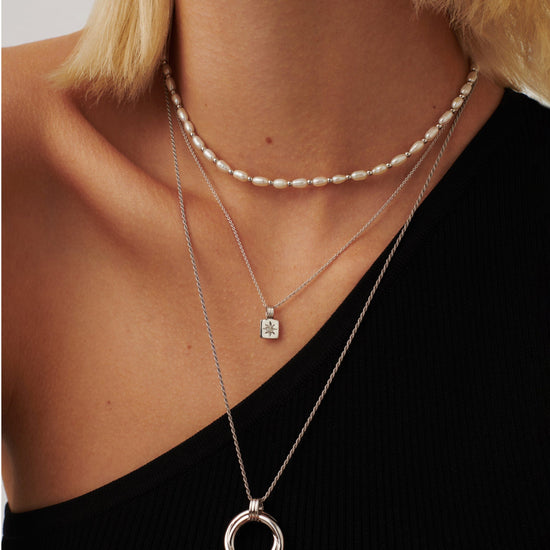 Engravable Star Ridge Pendant Necklace | Sterling Silver Necklaces Missoma 