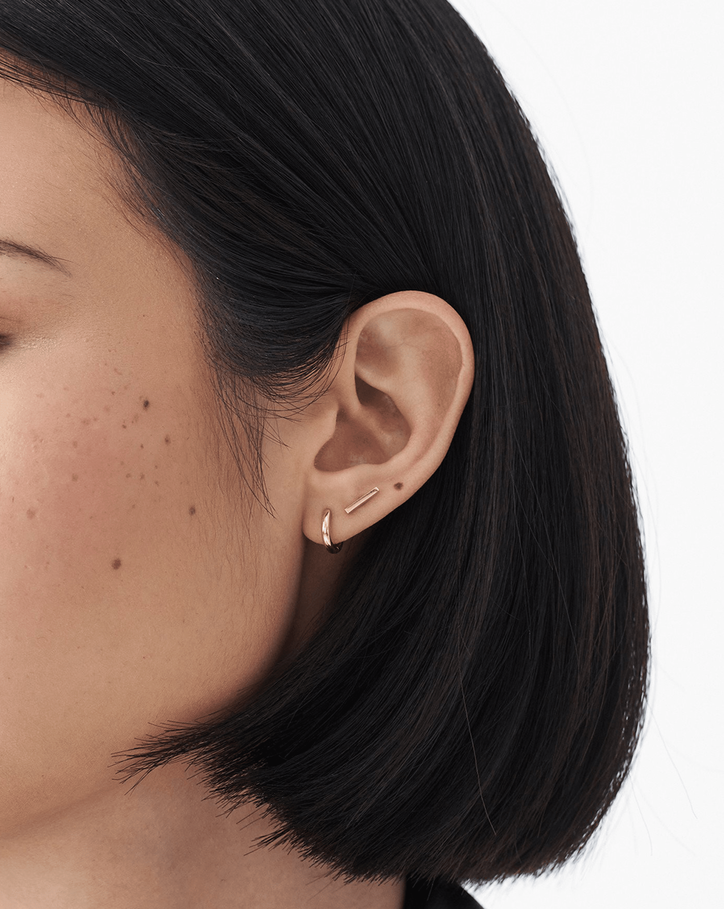 Fine Bar Single Stud Earring | 14ct Solid Gold Earrings Missoma 