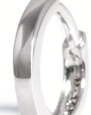Fine Classic Huggies | 14ct White Gold Earrings Missoma 