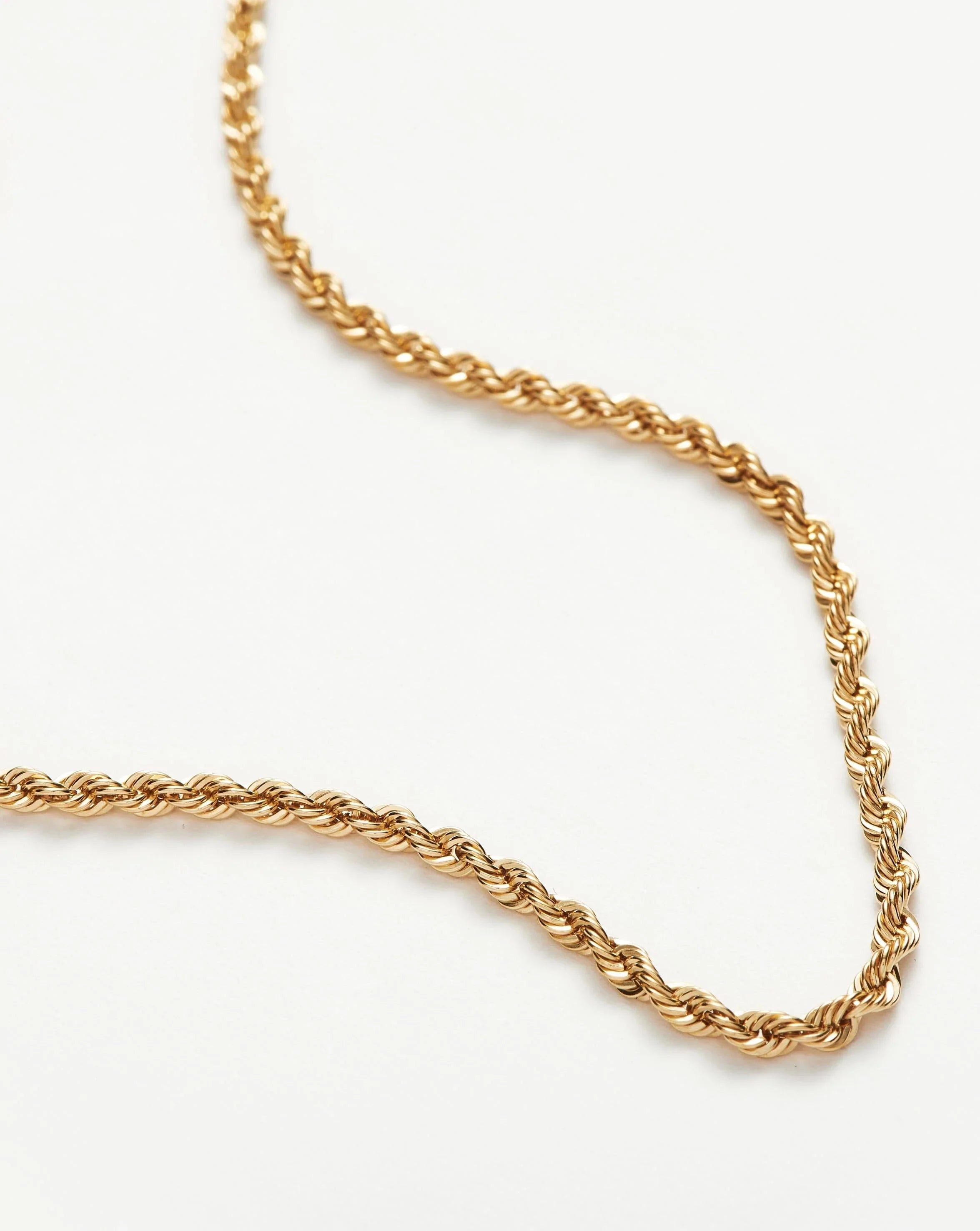 Solid gold 2025 rope necklace