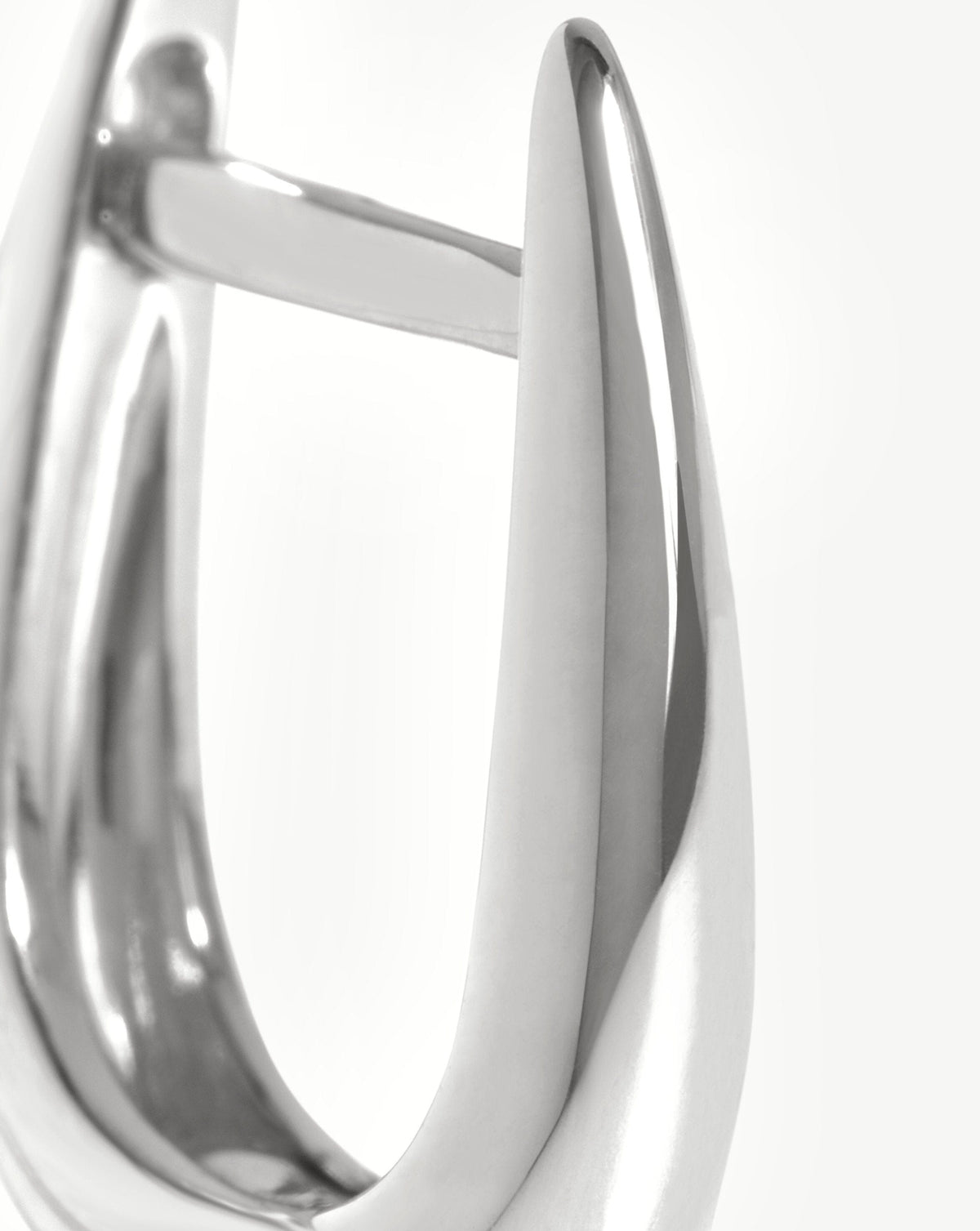 Fine Claw Huggies | 14ct White Gold Earrings Missoma 