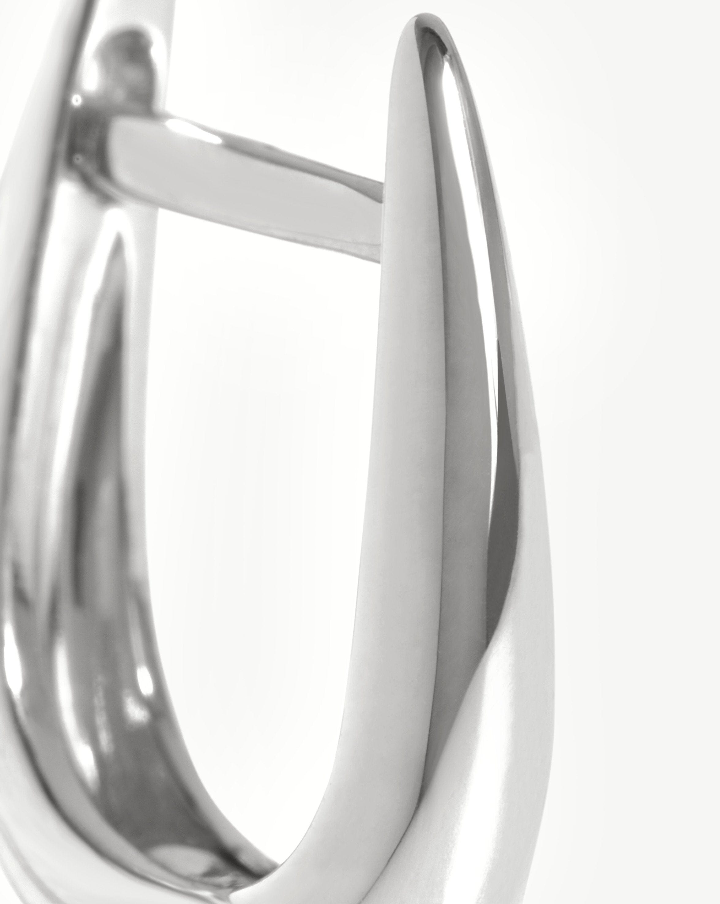 Fine Claw Huggies | 14ct White Gold Earrings Missoma 