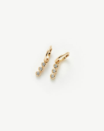 Fine Diamond Charm Hoop Earrings Earrings Missoma 