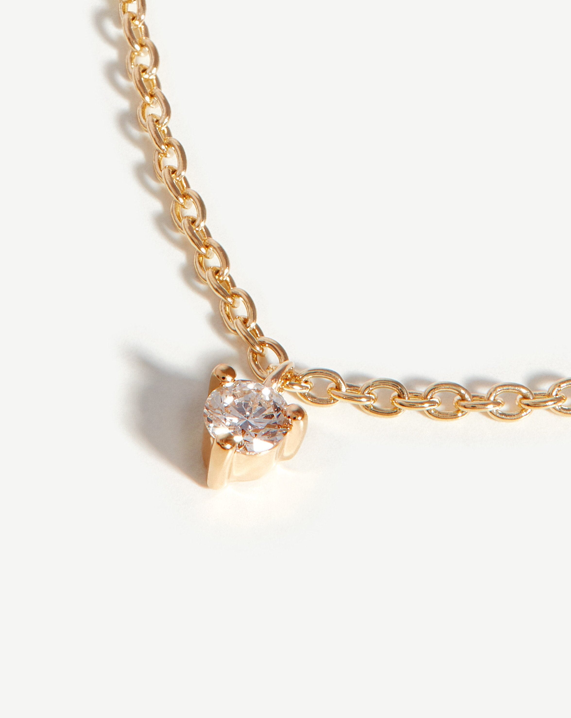 Fine Diamond Drop Necklace | 14ct Solid Gold/Diamond Necklaces Missoma 