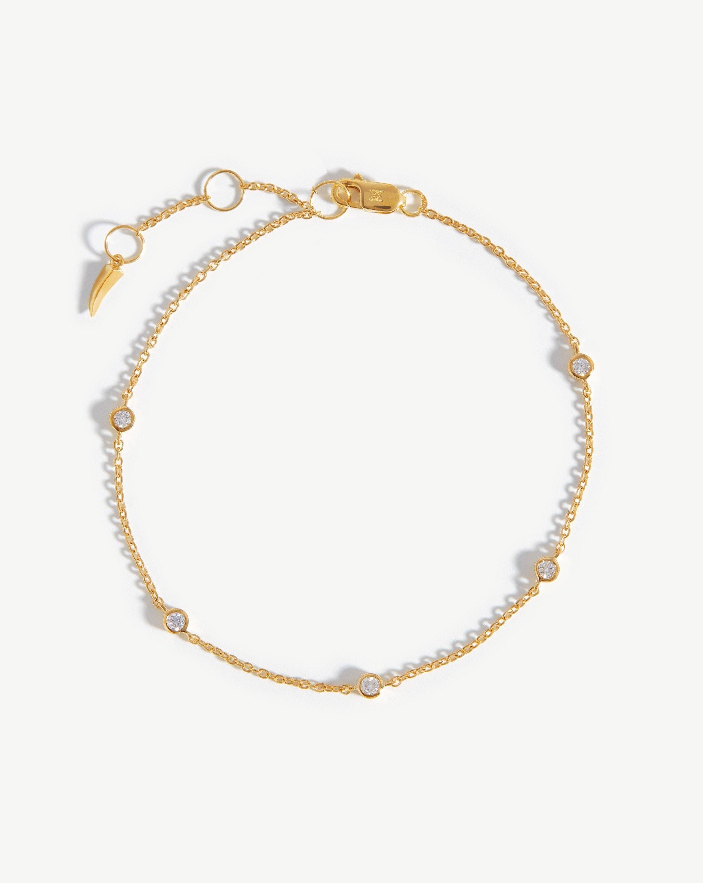 Fine Floating Diamond Bracelet | 14ct Solid Gold Bracelets Missoma 
