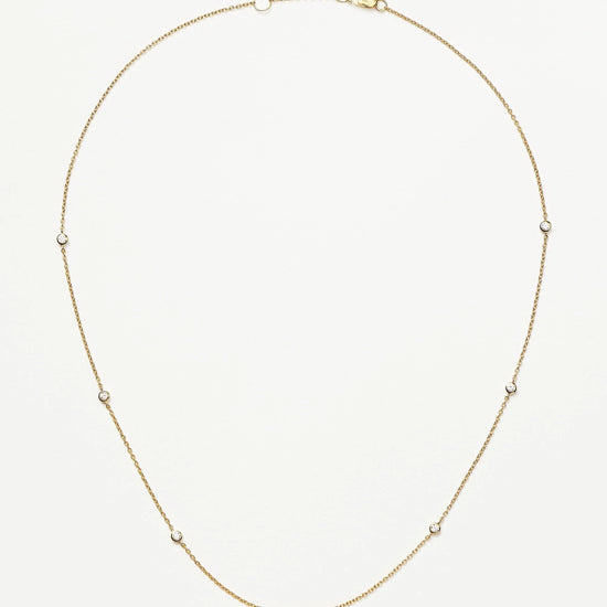 Fine Floating Diamond Necklace | 14ct Solid Gold Necklaces Missoma 