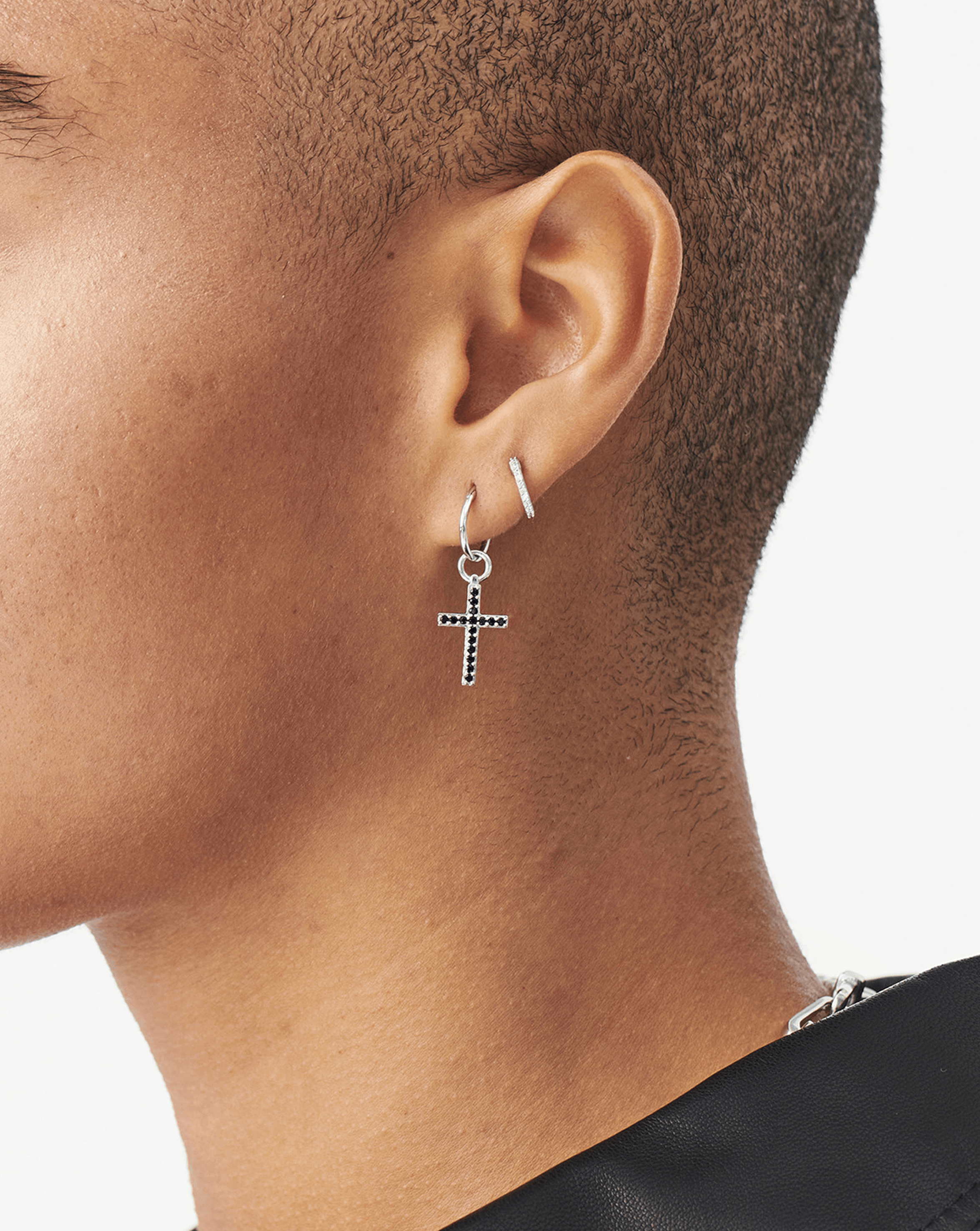 Fused Single Pave Cross Earring Earrings Missoma 