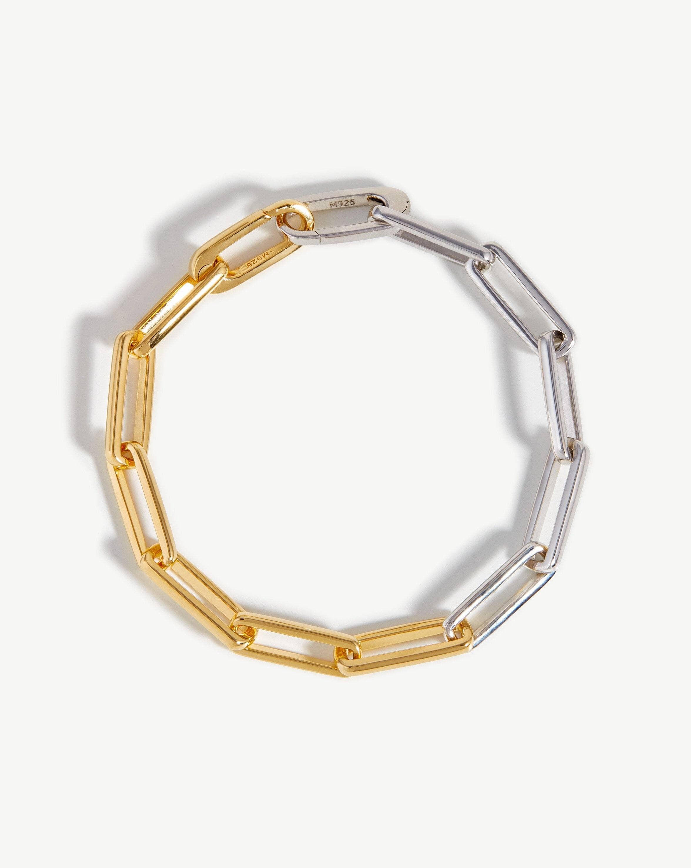 Fused Two Tone Modular Chain Bracelet | 18ct Gold Plated Vermeil/Sterling Silver Bracelets Missoma 