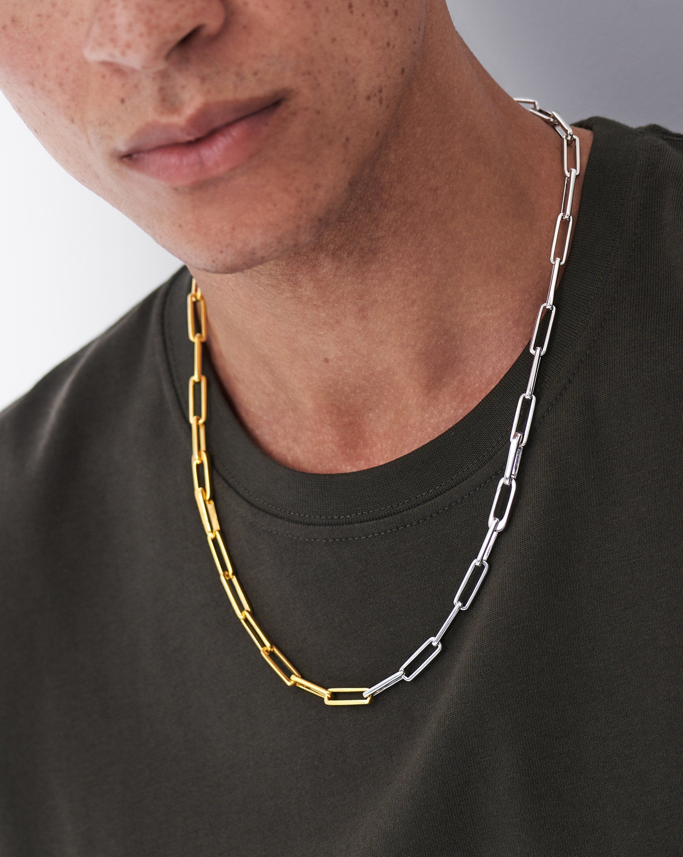Fused Two Tone Modular Chain Necklace | 18ct Gold Plated Vermeil/Sterling Silver Necklaces Missoma 