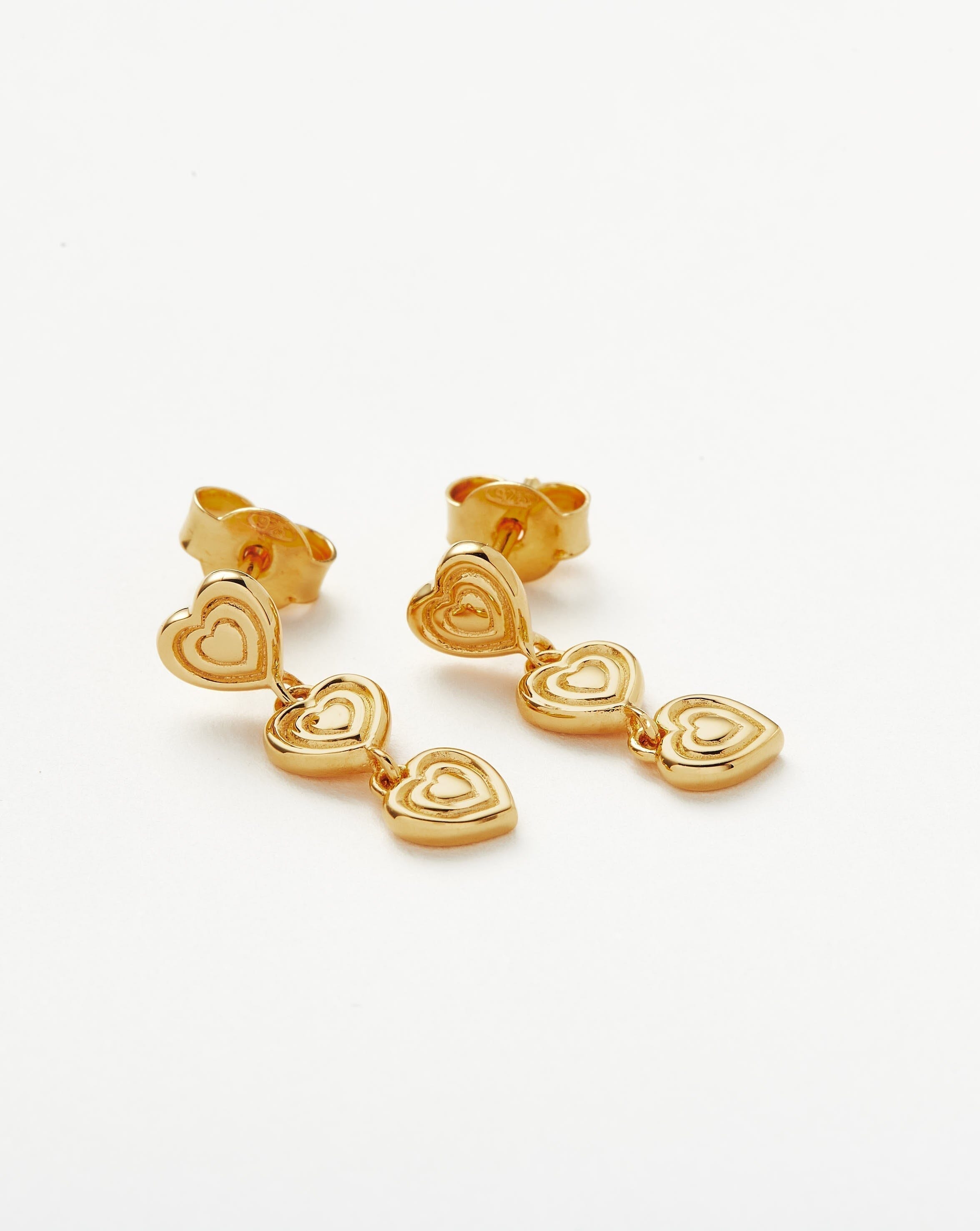 Good Vibes Heart Drop Stud Earrings Earrings Missoma 