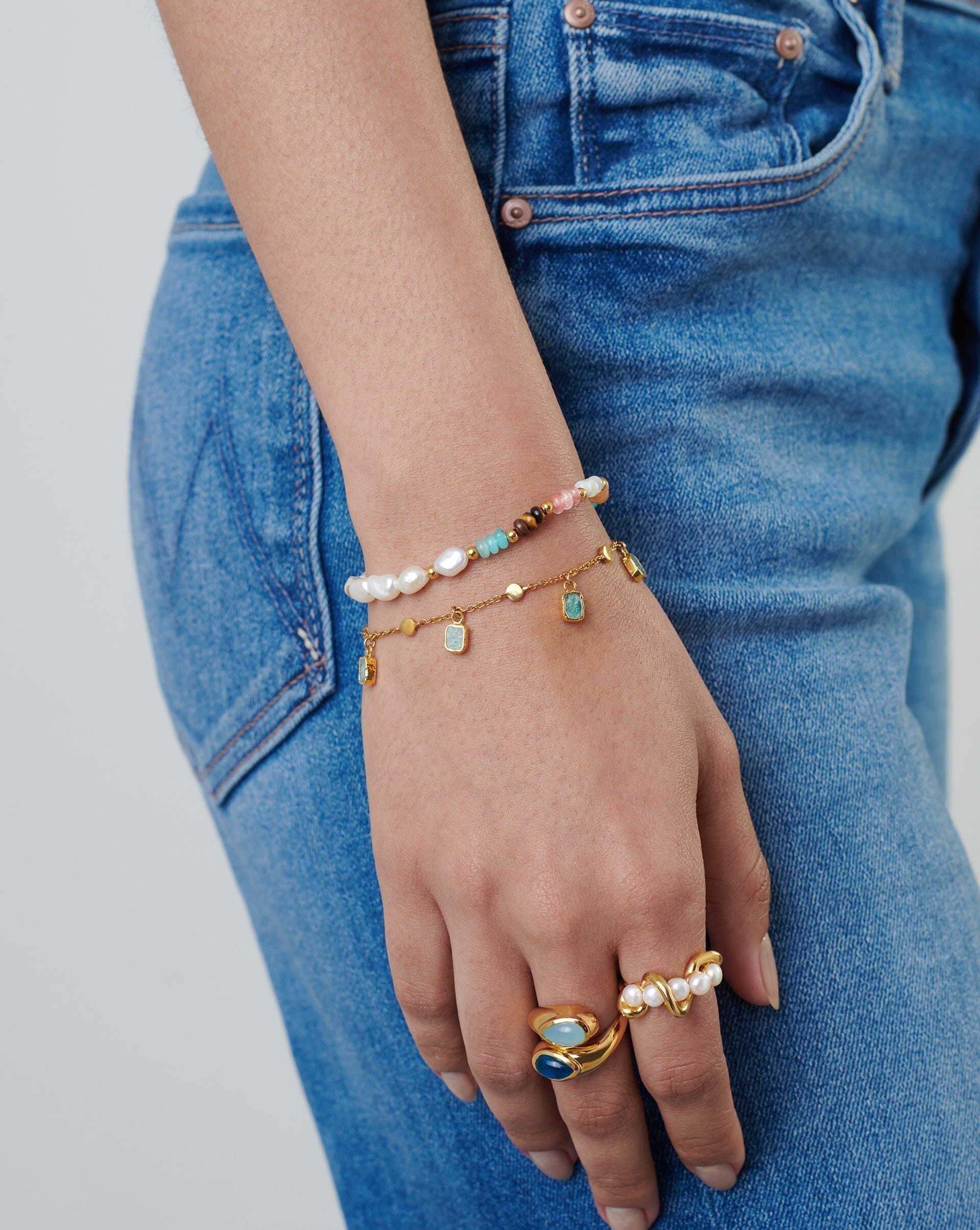 Good Vibes Pearl Multi Beaded Bracelet Bracelets Missoma 