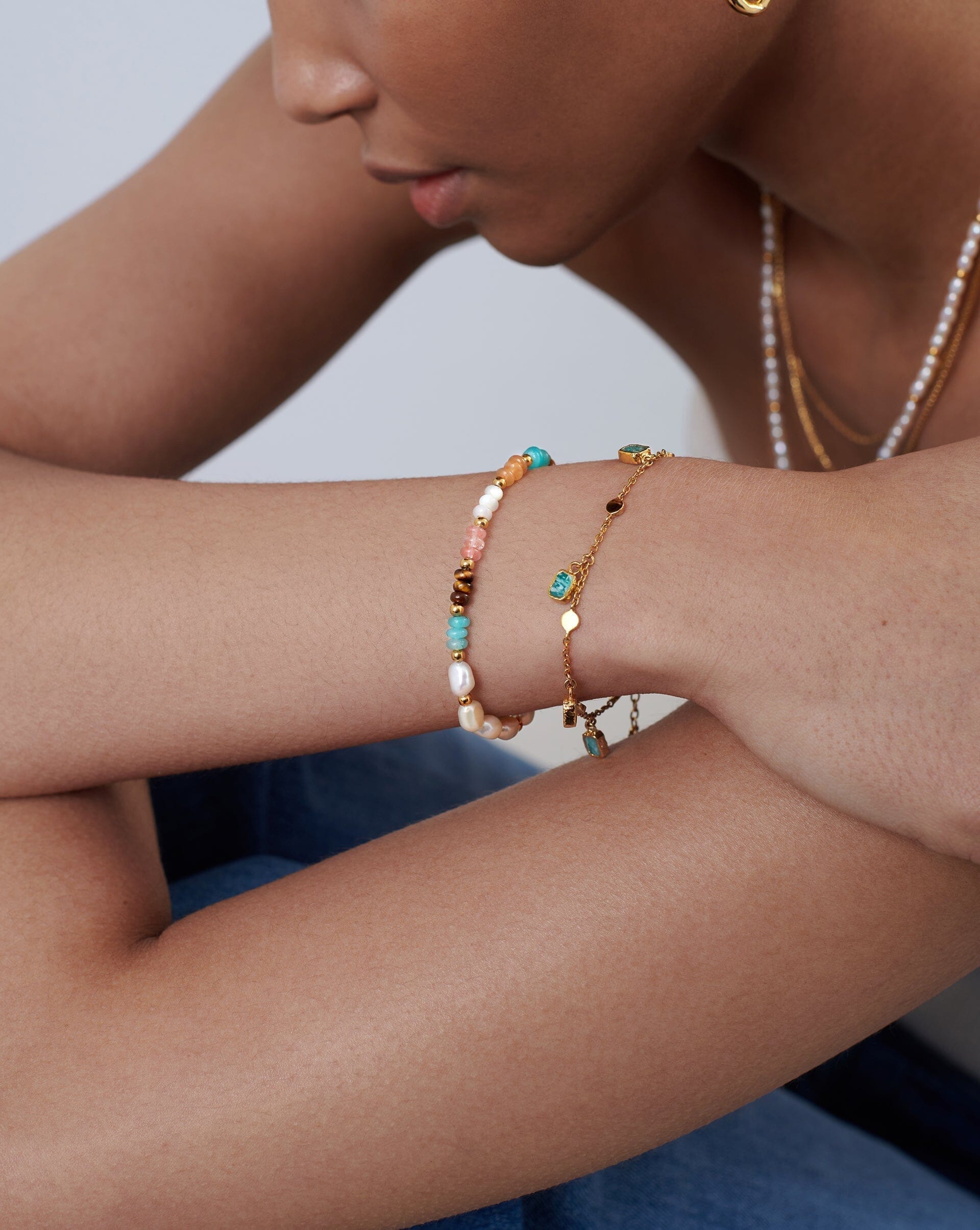 Good Vibes Pearl Multi Beaded Bracelet Bracelets Missoma 
