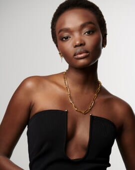 Graduated Chunky Twisted Link Necklace | 18ct Gold Plated Necklaces Missoma 