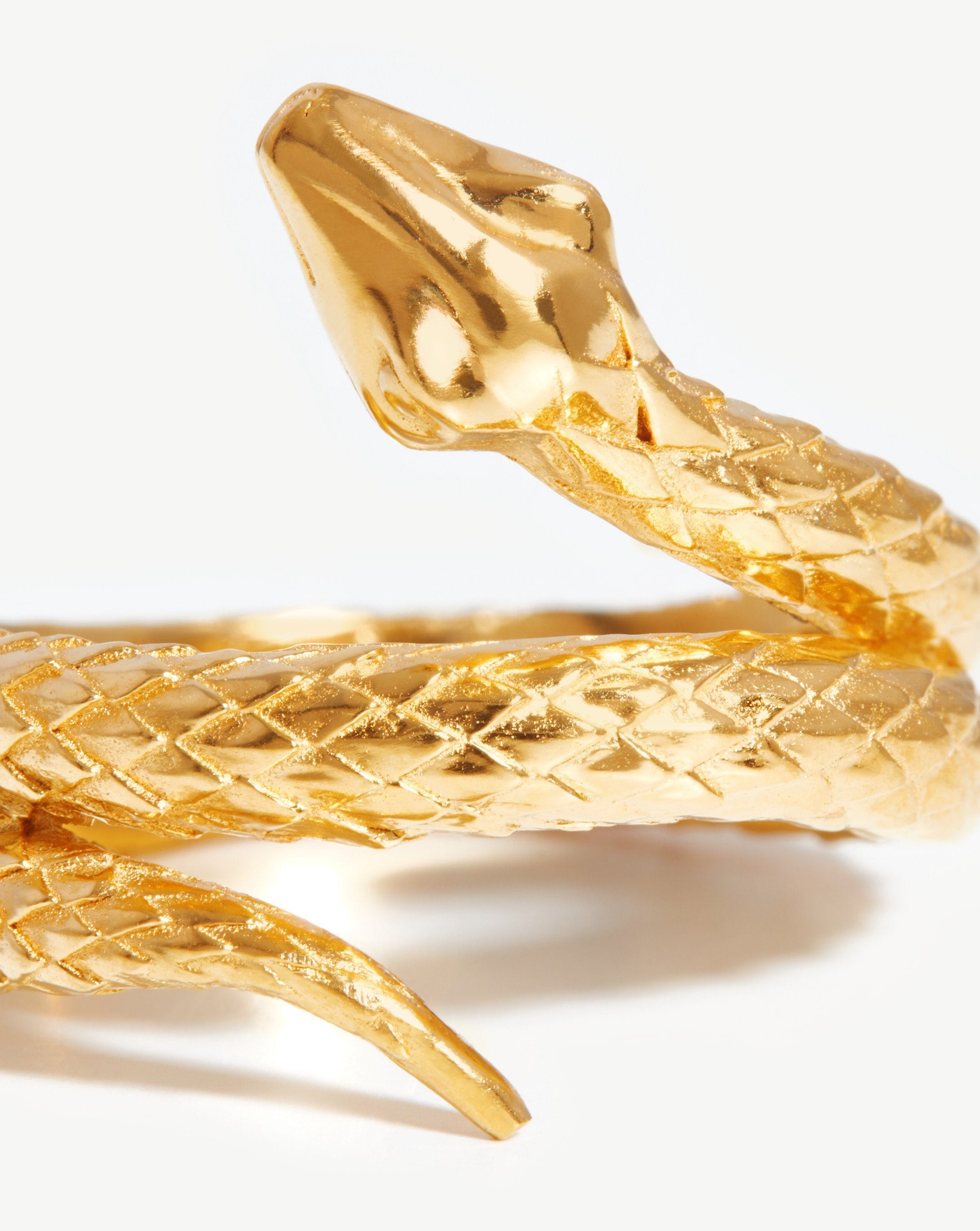 Harris Reed Coiled Serpent Ring | 18ct Gold Plated Rings Missoma 