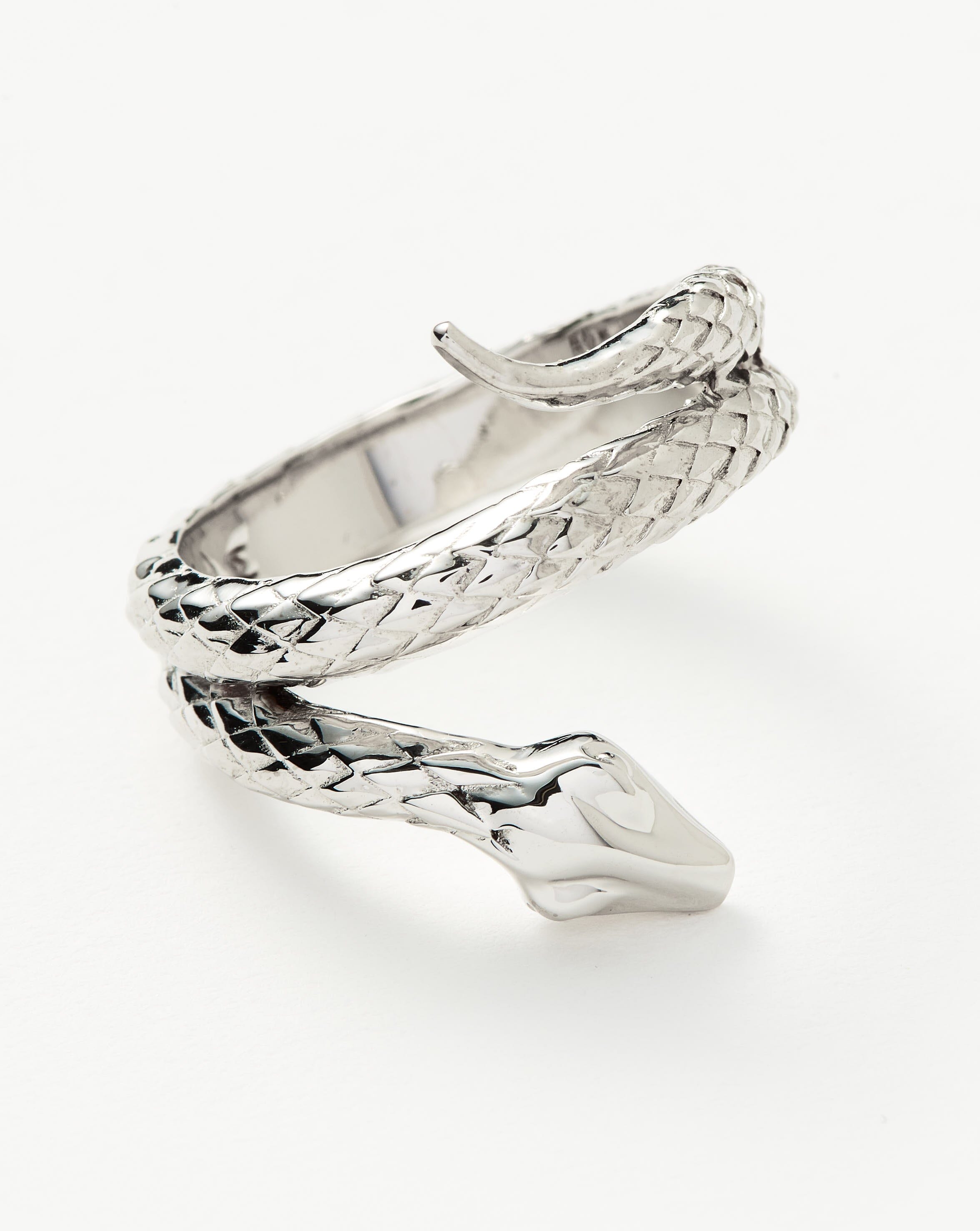 Harris Reed Coiled Serpent Ring | Silver Plated Rings Missoma 