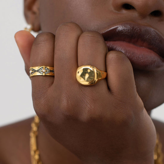 Harris Reed Jewel in the Crown Pearl Ring | 18ct Gold Plated Vermeil/Pearl Rings Missoma 