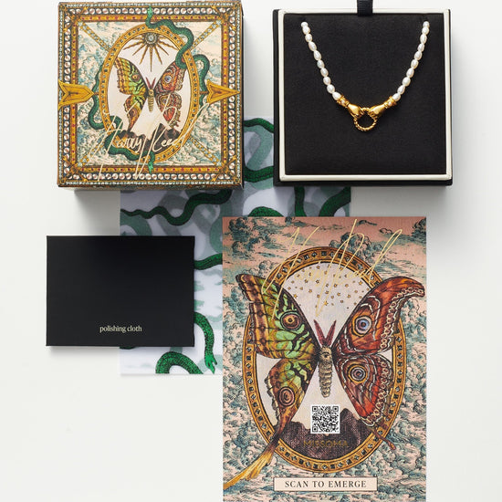 Harris Reed Large North Star Pearl Chain Necklace | 18ct Gold Plated/Pearl Necklaces Missoma 