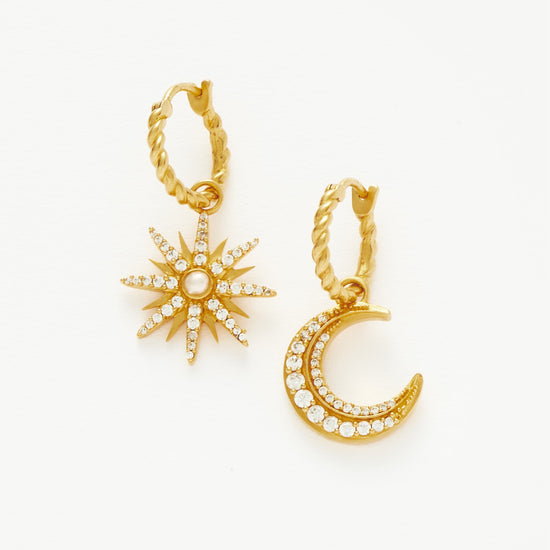 Harris Reed Moonlight Pearl Hoop Earrings | 18ct Gold Plated/Pearl Earrings Missoma 