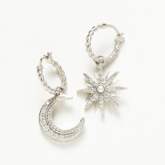 Harris Reed Moonlight Pearl Hoop Earrings | Silver Plated/Pearl Earrings Missoma Silver Plated/Pearl 