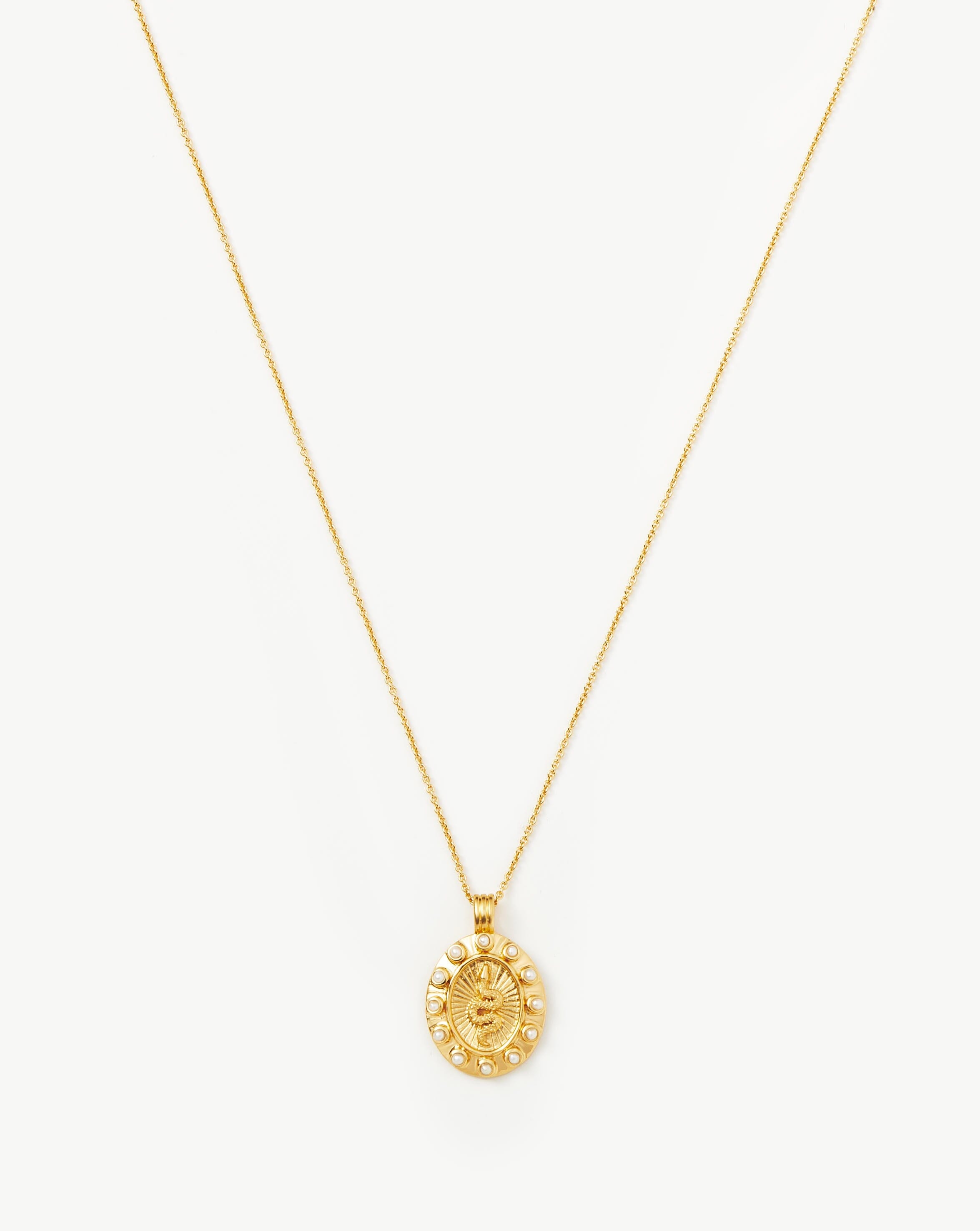 Harris Reed Serpent Pearl Pendant Necklace | 18ct Gold Plated Vermeil/Pearl Necklaces Missoma 