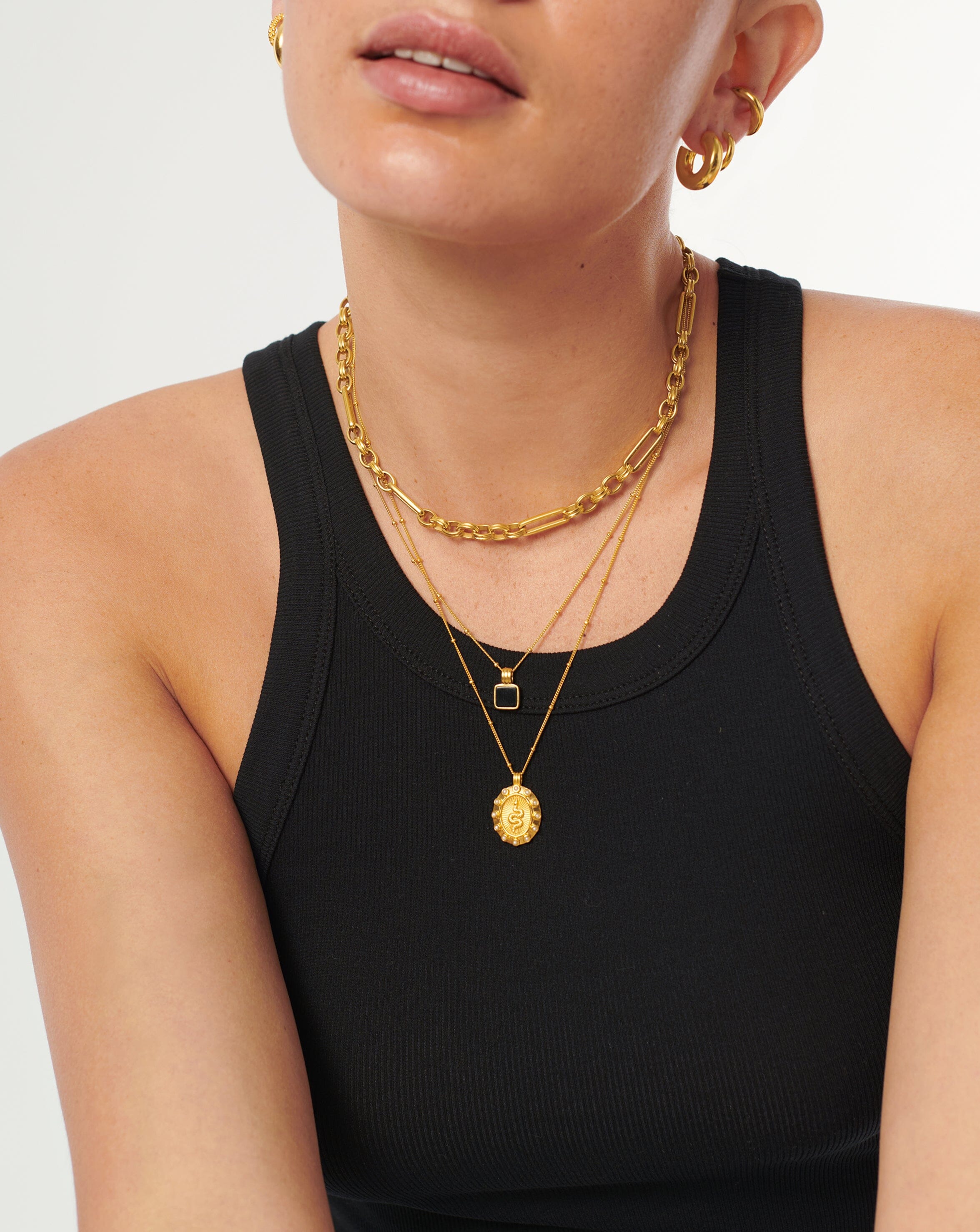 Harris Reed Serpent Pearl Pendant Necklace | 18ct Gold Plated Vermeil/Pearl Necklaces Missoma 