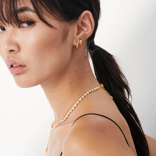 Harris Reed Serpent Single Stud Earring | 18ct Gold Plated Vermeil/Black Onyx Earrings Missoma 