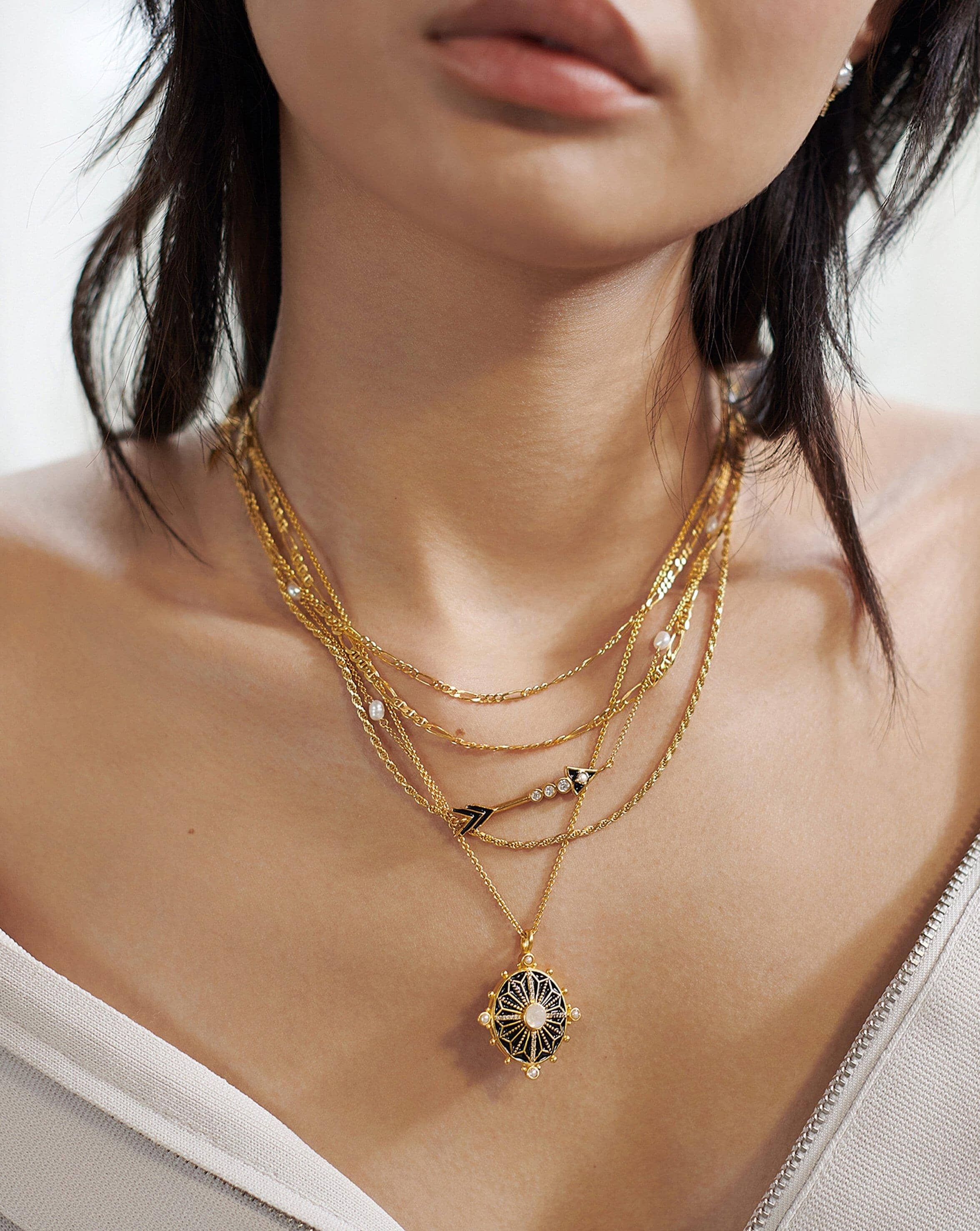 Harris Reed Shooting Arrow Pearl Necklace | 18ct Gold Plated Vermeil/Pearl Necklaces Missoma 