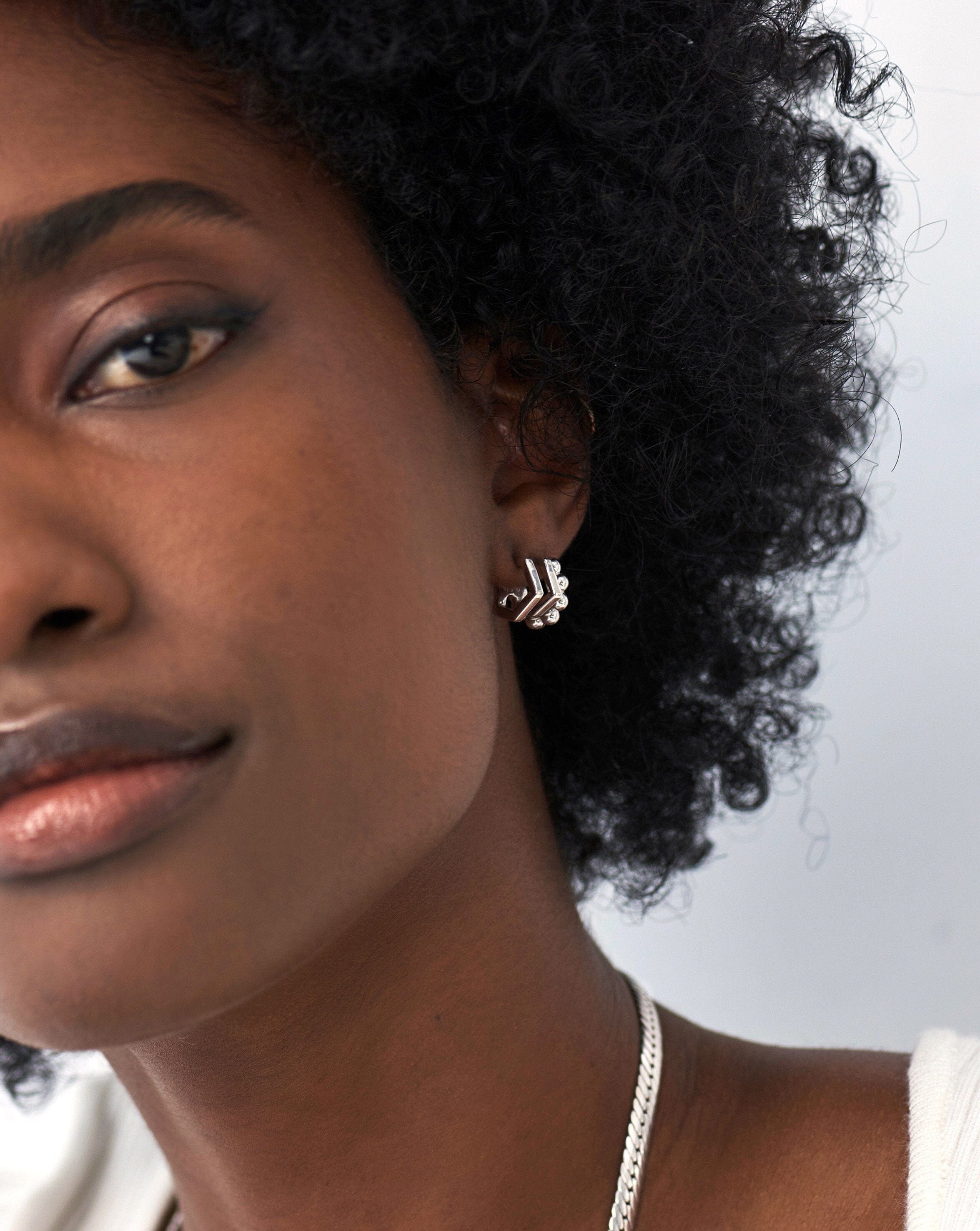 Hex Double Huggies | Sterling Silver Earrings Missoma 