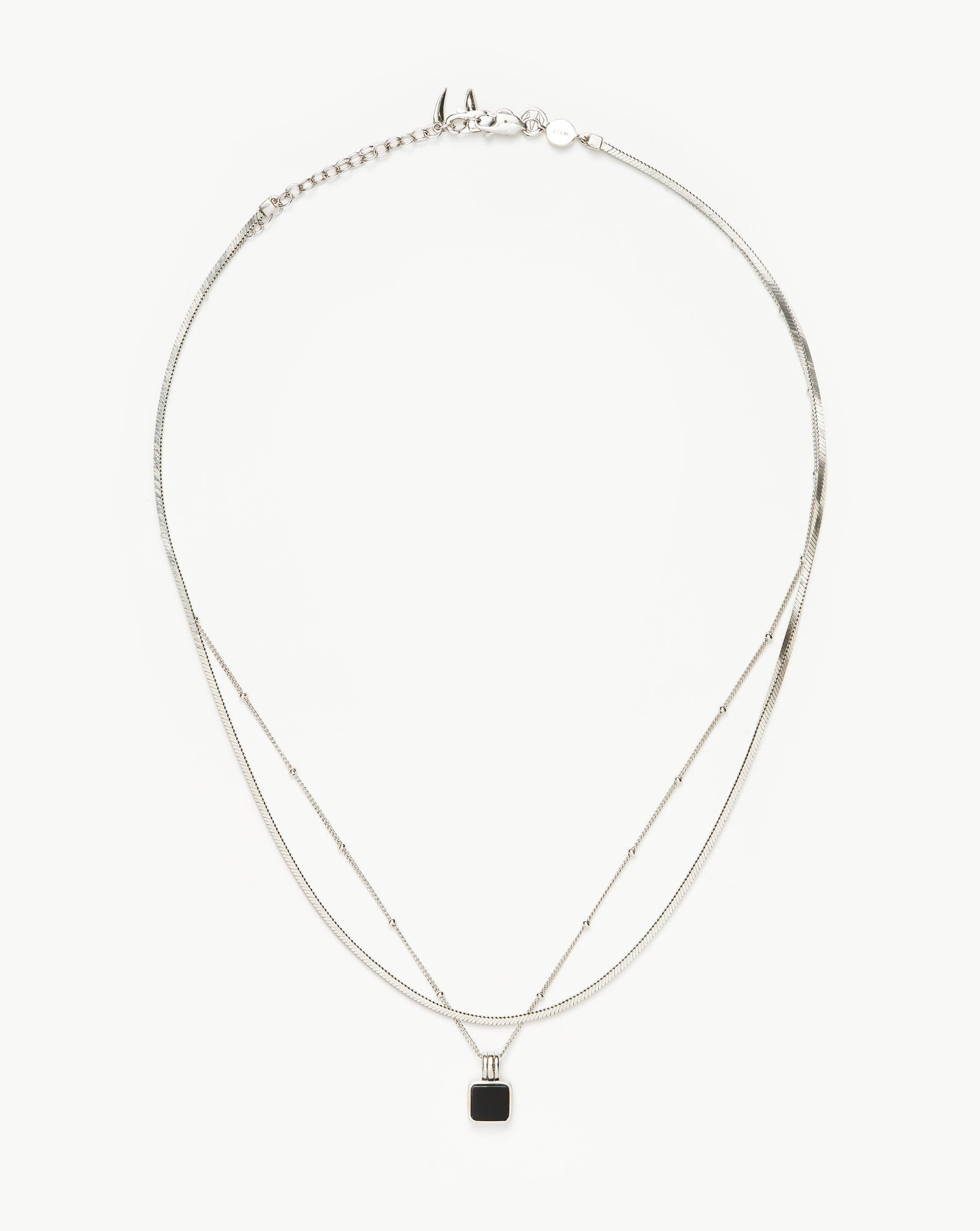 Iconic Lucy Williams Black Onyx Necklace Set Layering Sets Missoma Sterling Silver/Black Onyx 