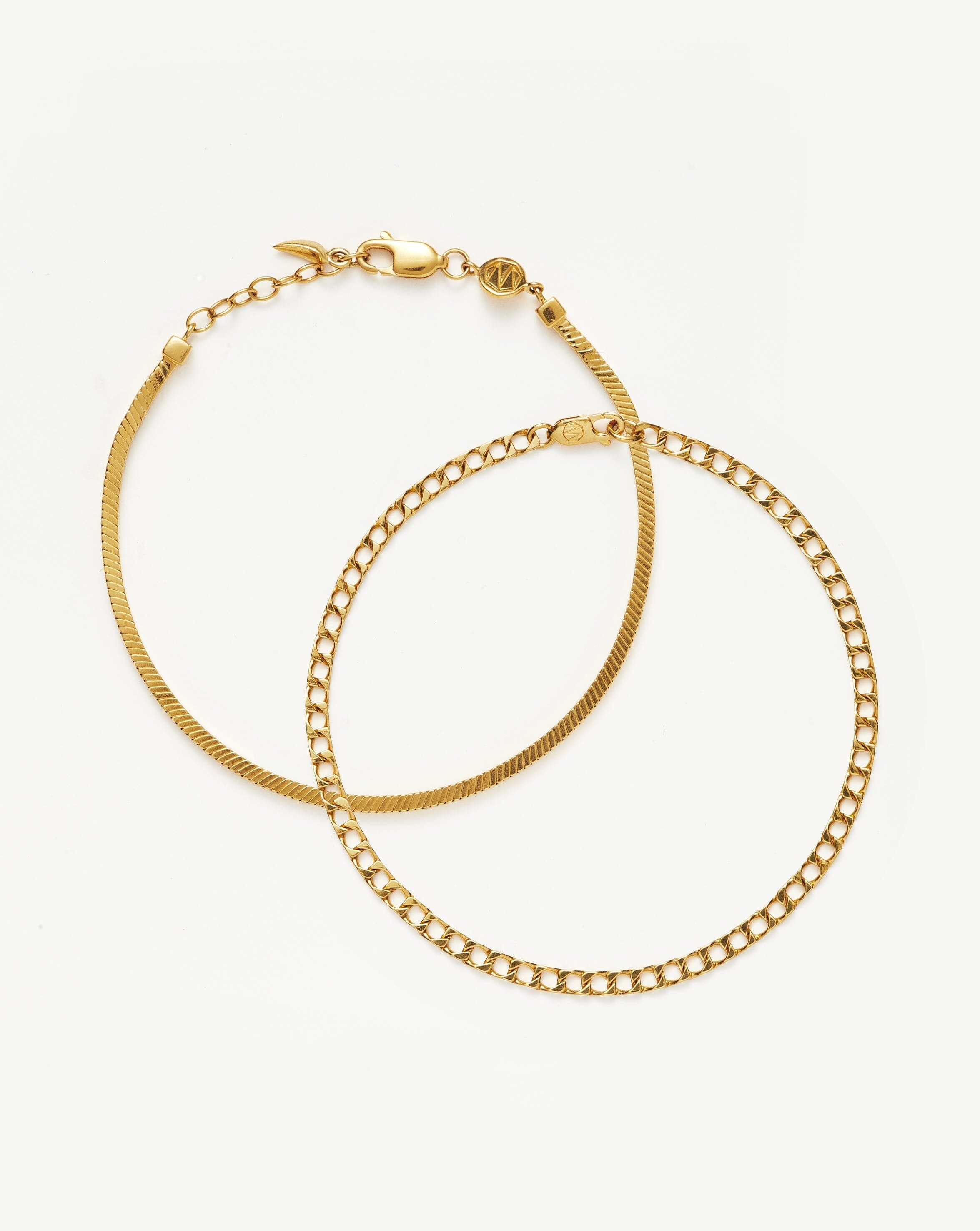 Iconic Lucy Williams Chain Bracelet Set | 18ct Gold Plated Vermeil Layering Sets Missoma 18ct Gold Plated Vermeil 